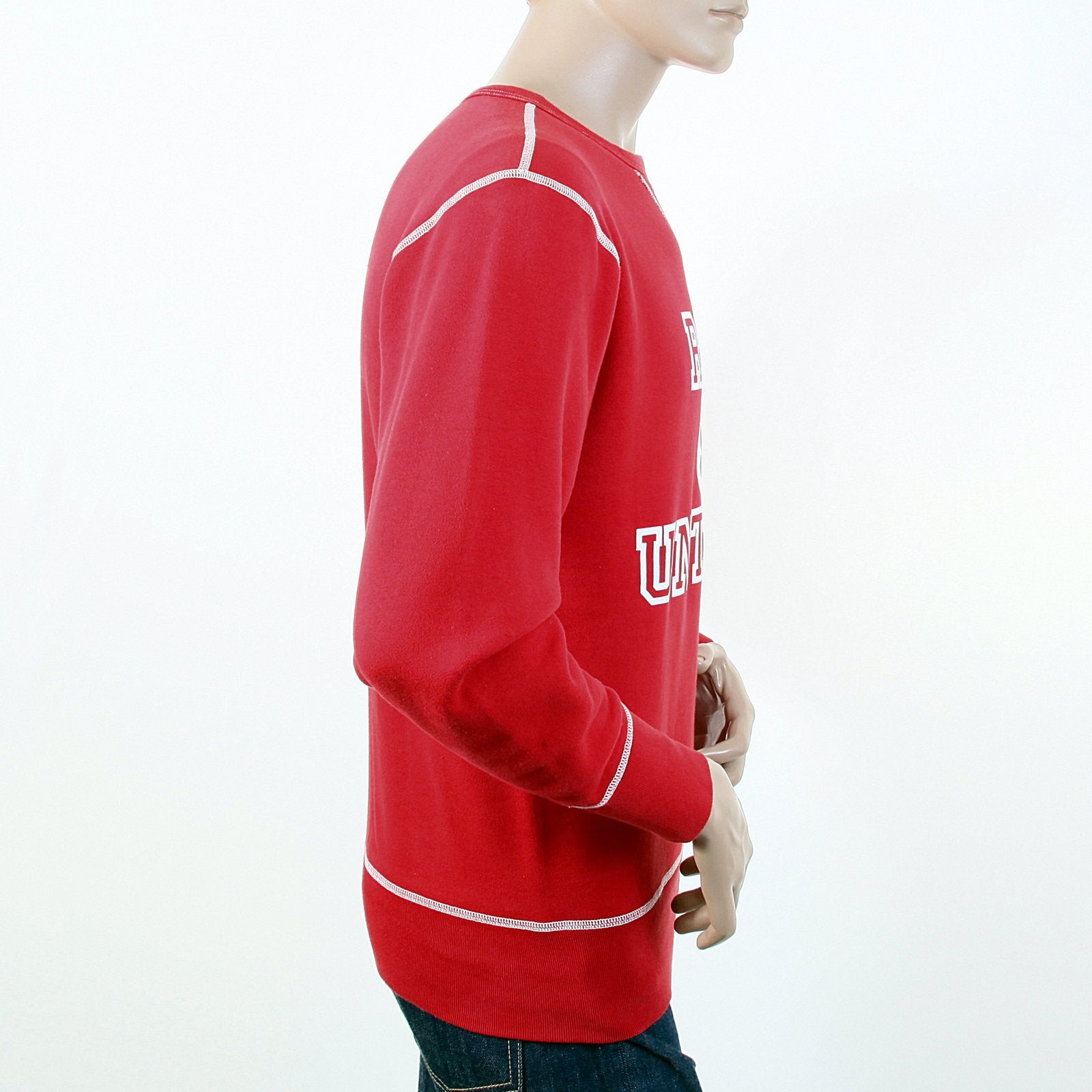 RMC MARTIN KSOHOH WASHED RED REGULAR FIT RWH141263 CREWNECK DOLLAR UNTUNK SWEATSHIRT FOR MEN REDM1033