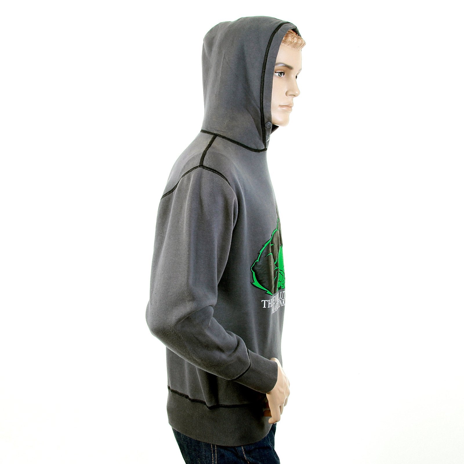 RMC MARTIN KSOHOH REGULAR FIT SLATE GREY RWC141262 APE RMC EVOLUTION HOODED SWEATSHIRT FOR MEN REDM0912