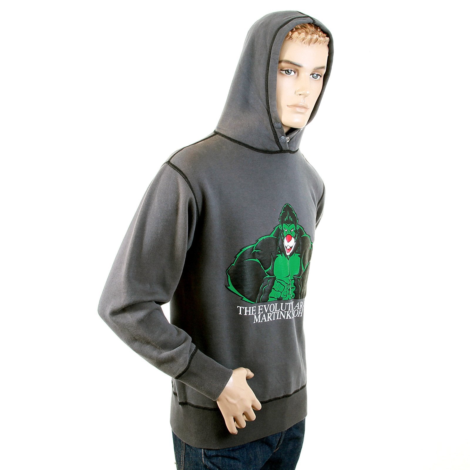 RMC MARTIN KSOHOH REGULAR FIT SLATE GREY RWC141262 APE RMC EVOLUTION HOODED SWEATSHIRT FOR MEN REDM0912