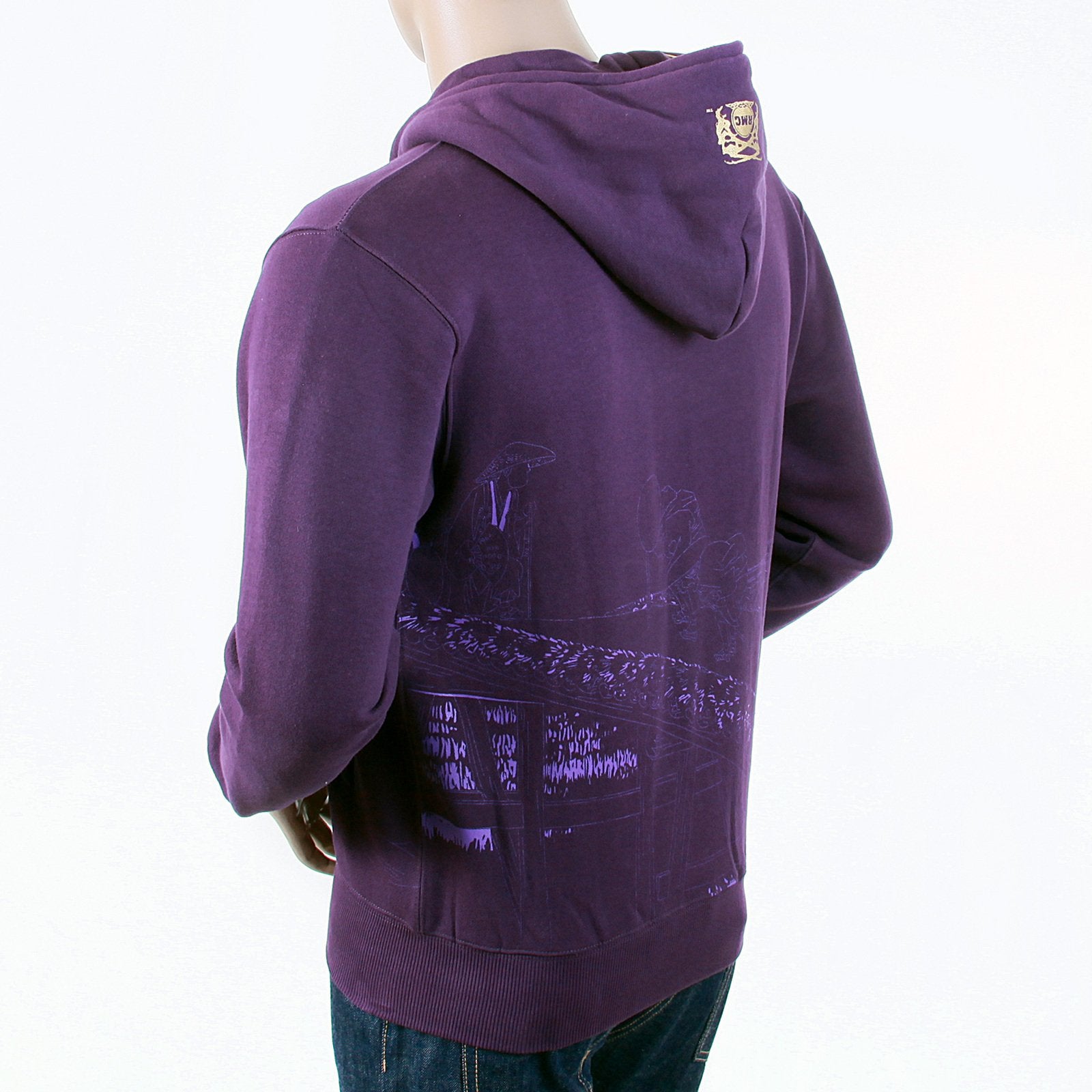 RMC MARTIN KSOHOH REGULAR FIT PURPLE RJK141162 TOYO STORY BRIDGE HOODED SWEATSHIRT FOR MEN REDM1068