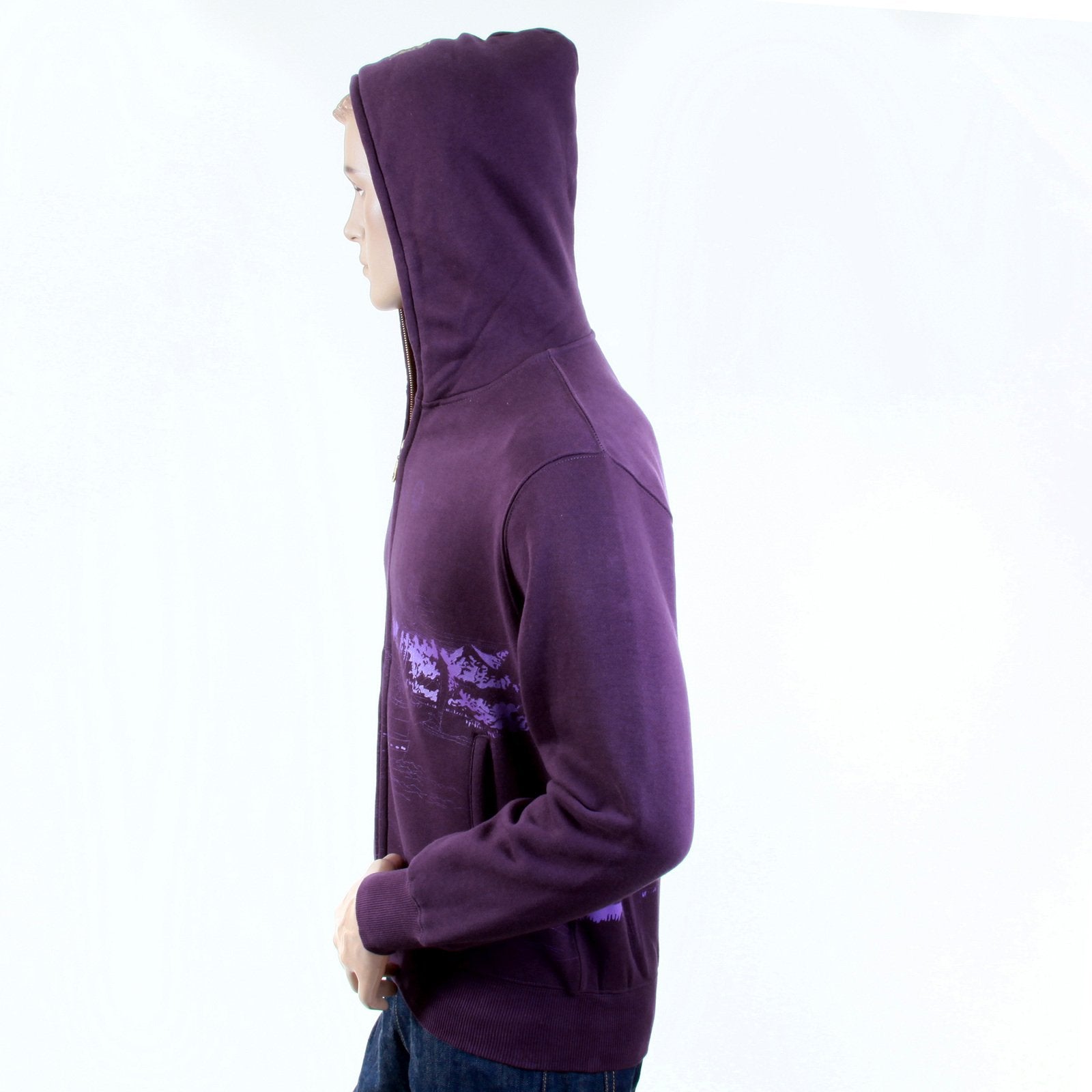 RMC MARTIN KSOHOH REGULAR FIT PURPLE RJK141162 TOYO STORY BRIDGE HOODED SWEATSHIRT FOR MEN REDM1068
