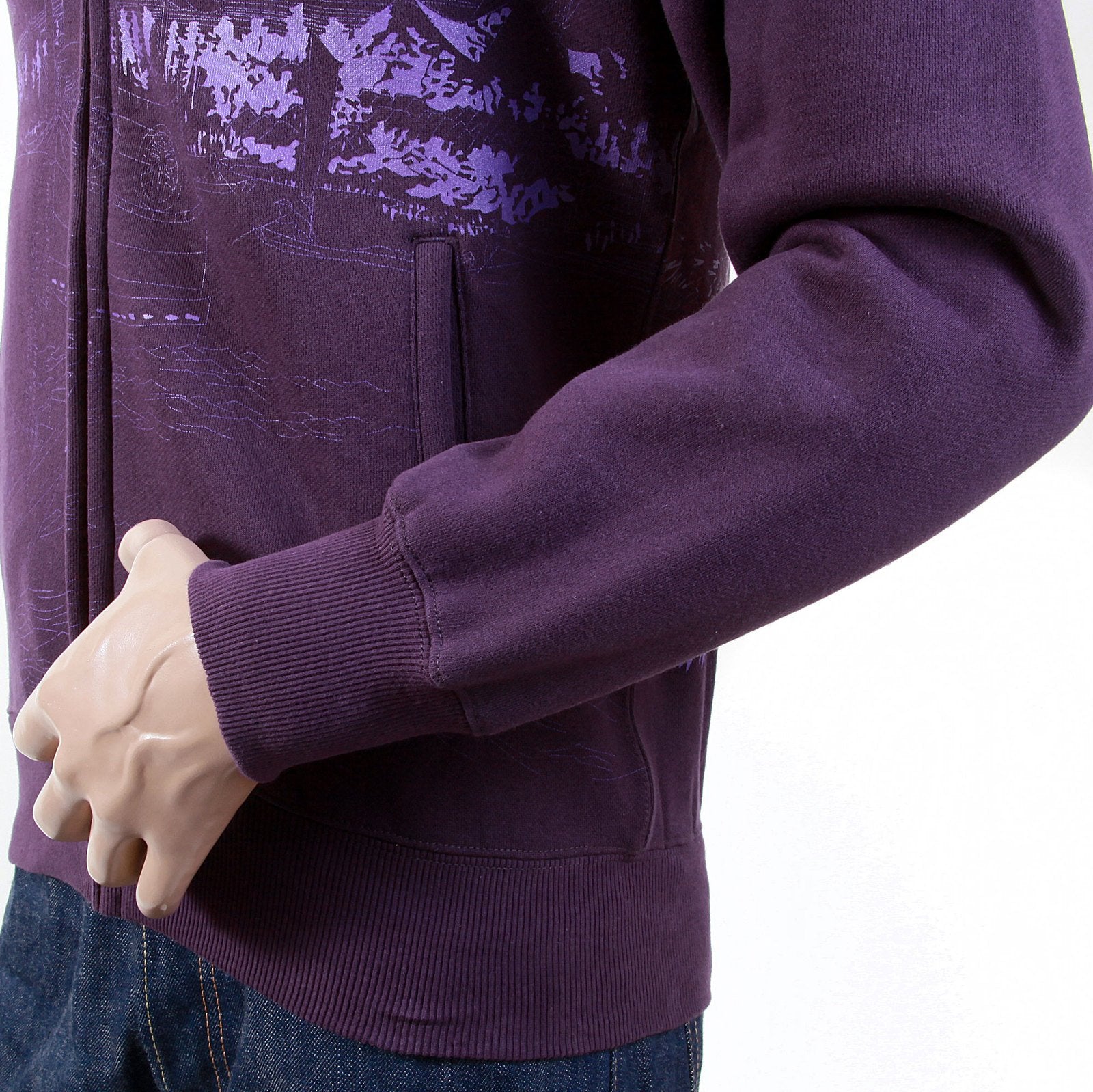 RMC MARTIN KSOHOH REGULAR FIT PURPLE RJK141162 TOYO STORY BRIDGE HOODED SWEATSHIRT FOR MEN REDM1068