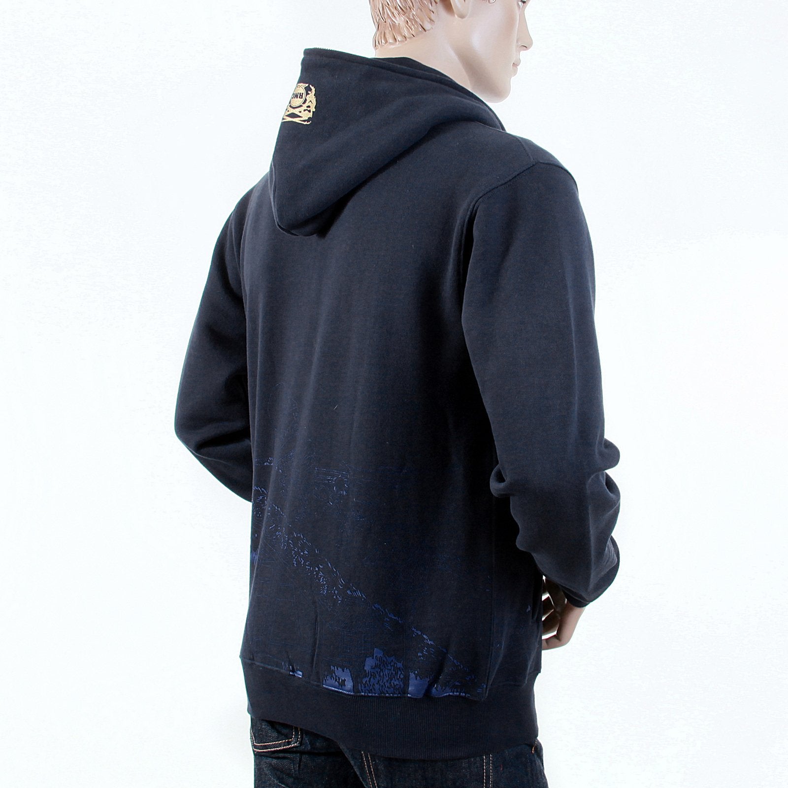 RMC MARTIN KSOHOH REGULAR FIT NAVY RJK141162 TOYO STORY BRIDGE HOODED SWEATSHIRT FOR MEN REDM1069