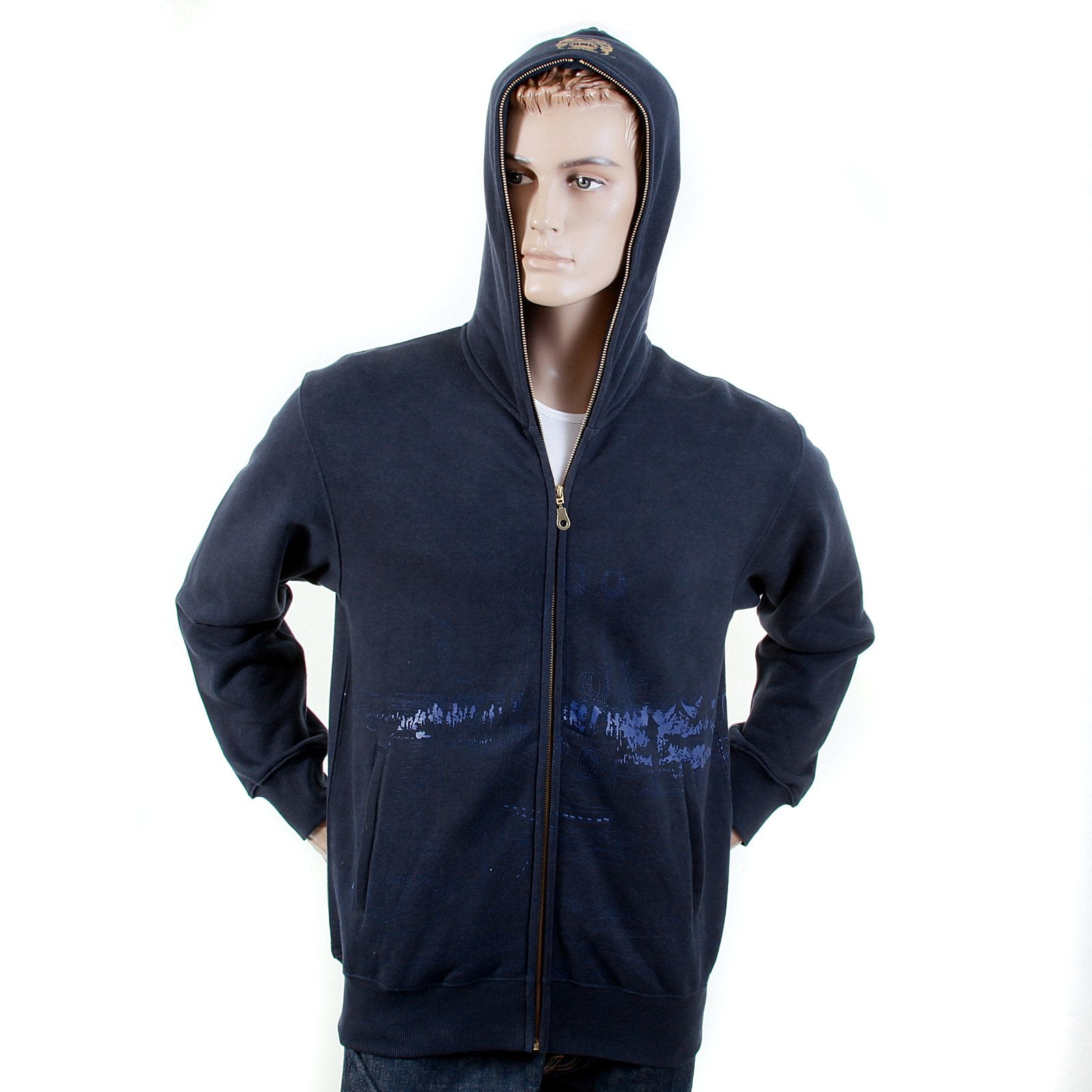 RMC MARTIN KSOHOH REGULAR FIT NAVY RJK141162 TOYO STORY BRIDGE HOODED SWEATSHIRT FOR MEN REDM1069