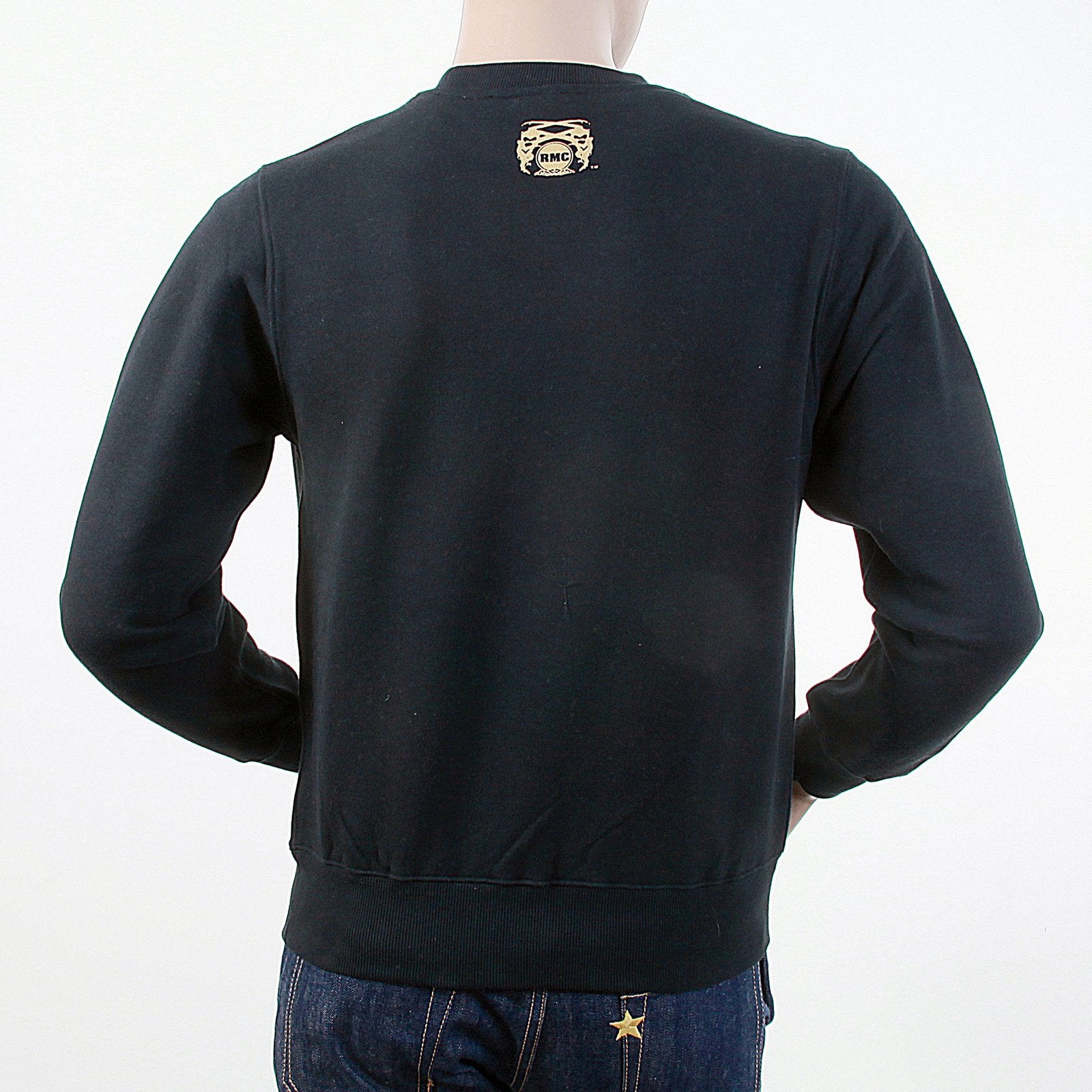 RMC MARTIN KSOHOH MENS BLACK CREW NECK RWC141262 LONG SLEEVE FREEDOM CRANE LARGE FIT SWEATSHIRT REDM1030