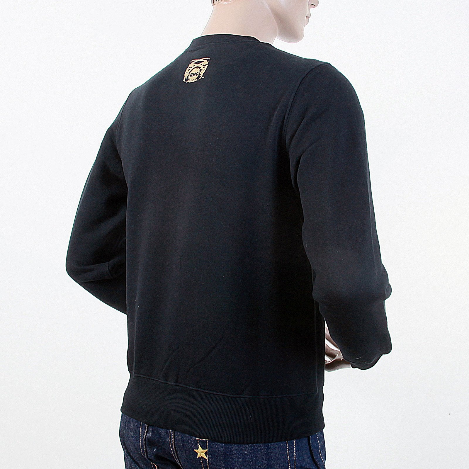 RMC MARTIN KSOHOH MENS BLACK CREW NECK RWC141262 LONG SLEEVE FREEDOM CRANE LARGE FIT SWEATSHIRT REDM1030