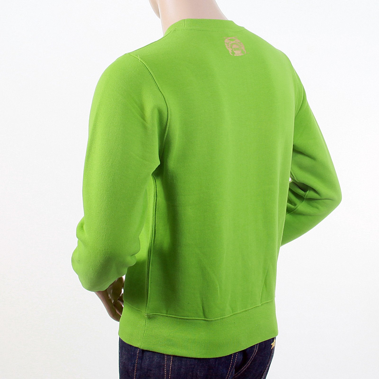 RMC JEANS MENS FREEDOM CRANE RWC141262 CREW NECK LARGE FIT COTTON LIME GREEN SWEATSHIRT REDM1032