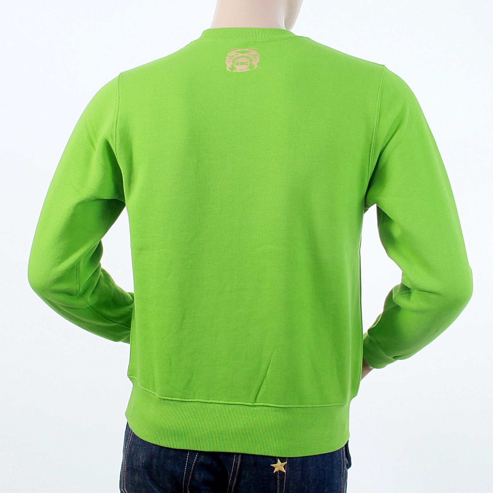 RMC JEANS MENS FREEDOM CRANE RWC141262 CREW NECK LARGE FIT COTTON LIME GREEN SWEATSHIRT REDM1032