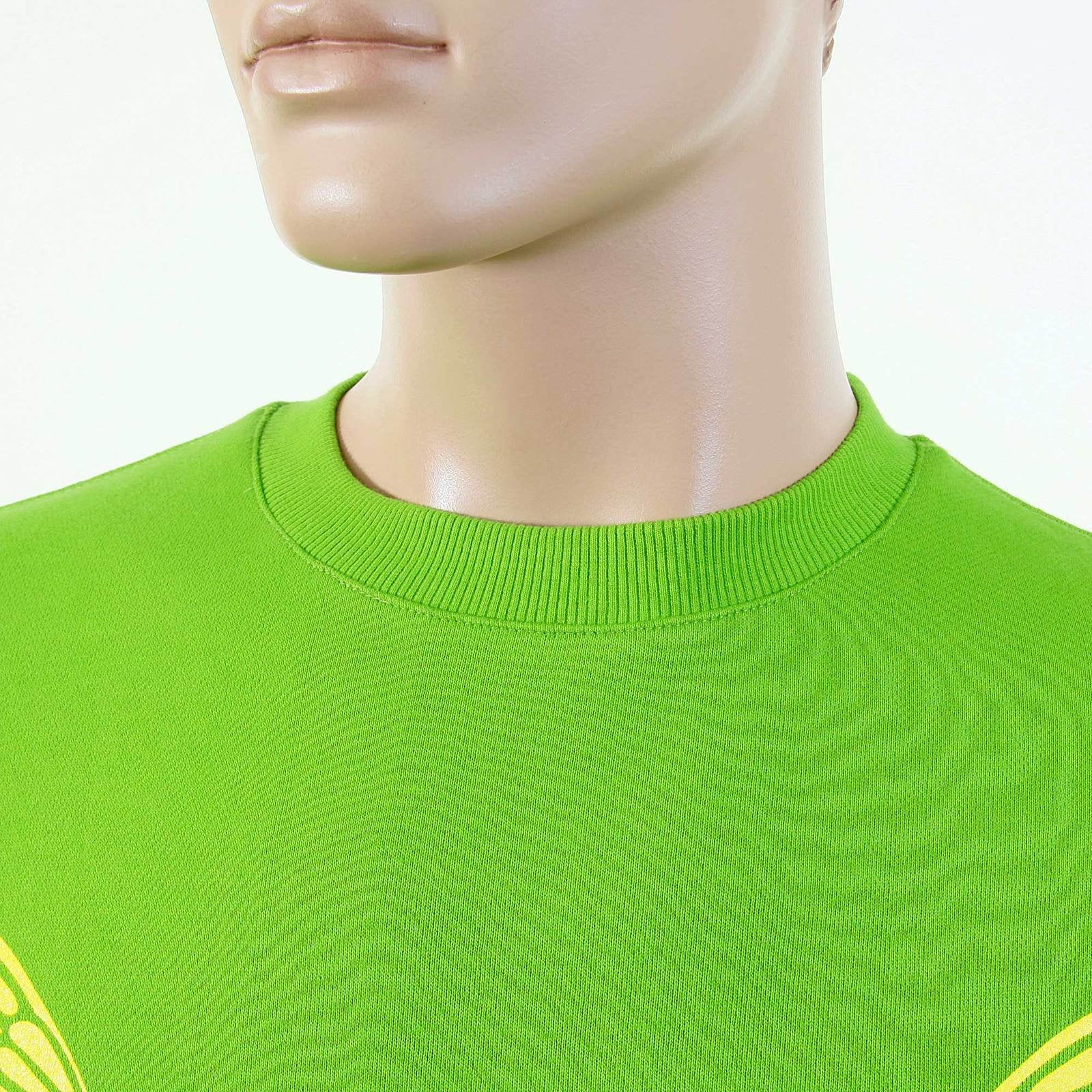 RMC JEANS MENS FREEDOM CRANE RWC141262 CREW NECK LARGE FIT COTTON LIME GREEN SWEATSHIRT REDM1032