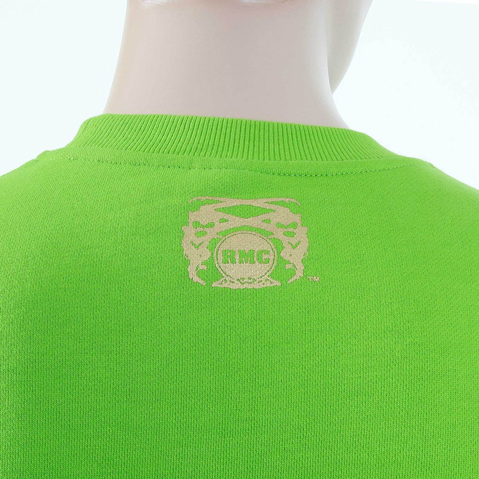 RMC JEANS MENS FREEDOM CRANE RWC141262 CREW NECK LARGE FIT COTTON LIME GREEN SWEATSHIRT REDM1032