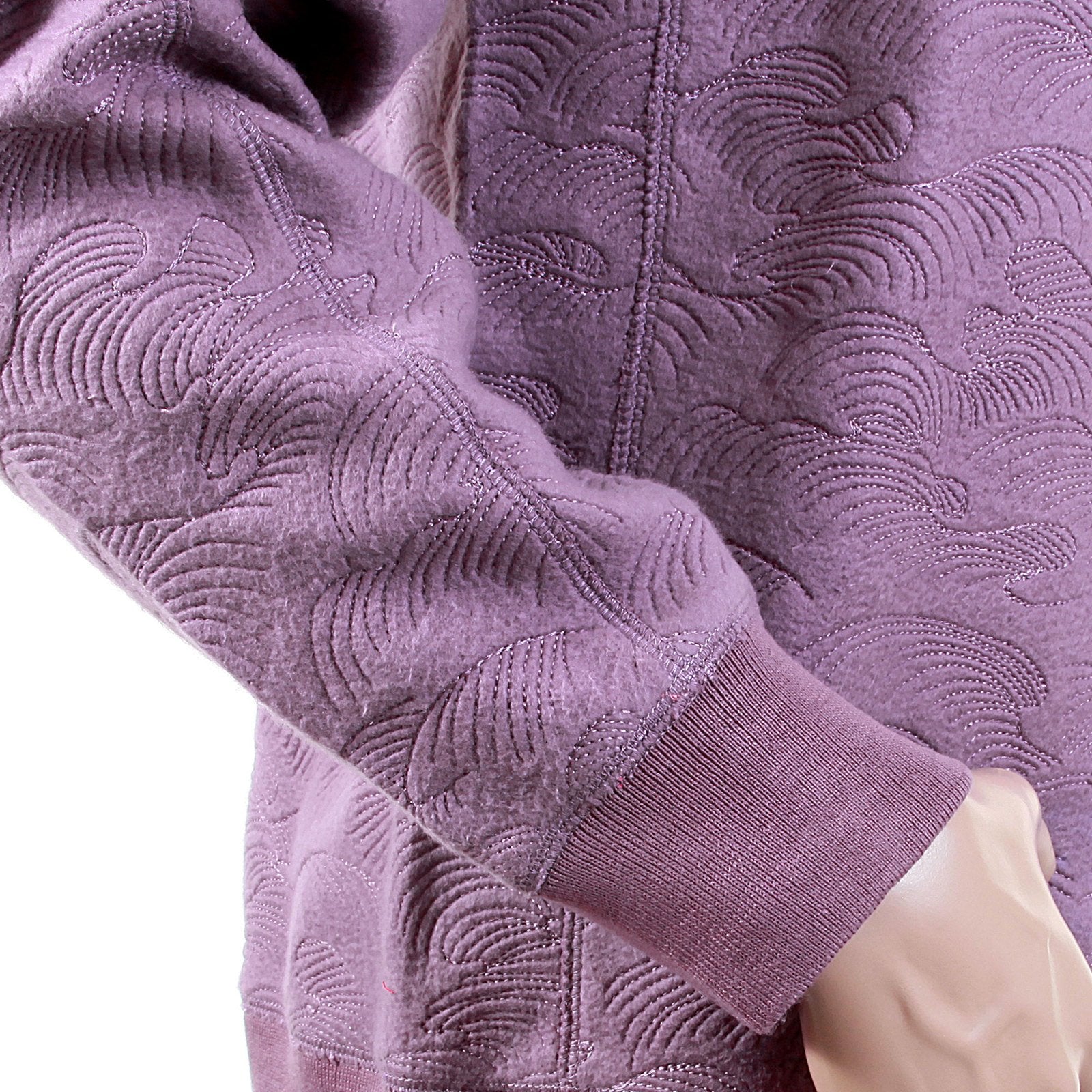 RMC JEANS R6WHTSUNAMIE MENS LARGE FITTING CREW NECK TSUNAMI WAVE LILAC COTTON SWEATSHIRT REDM1056