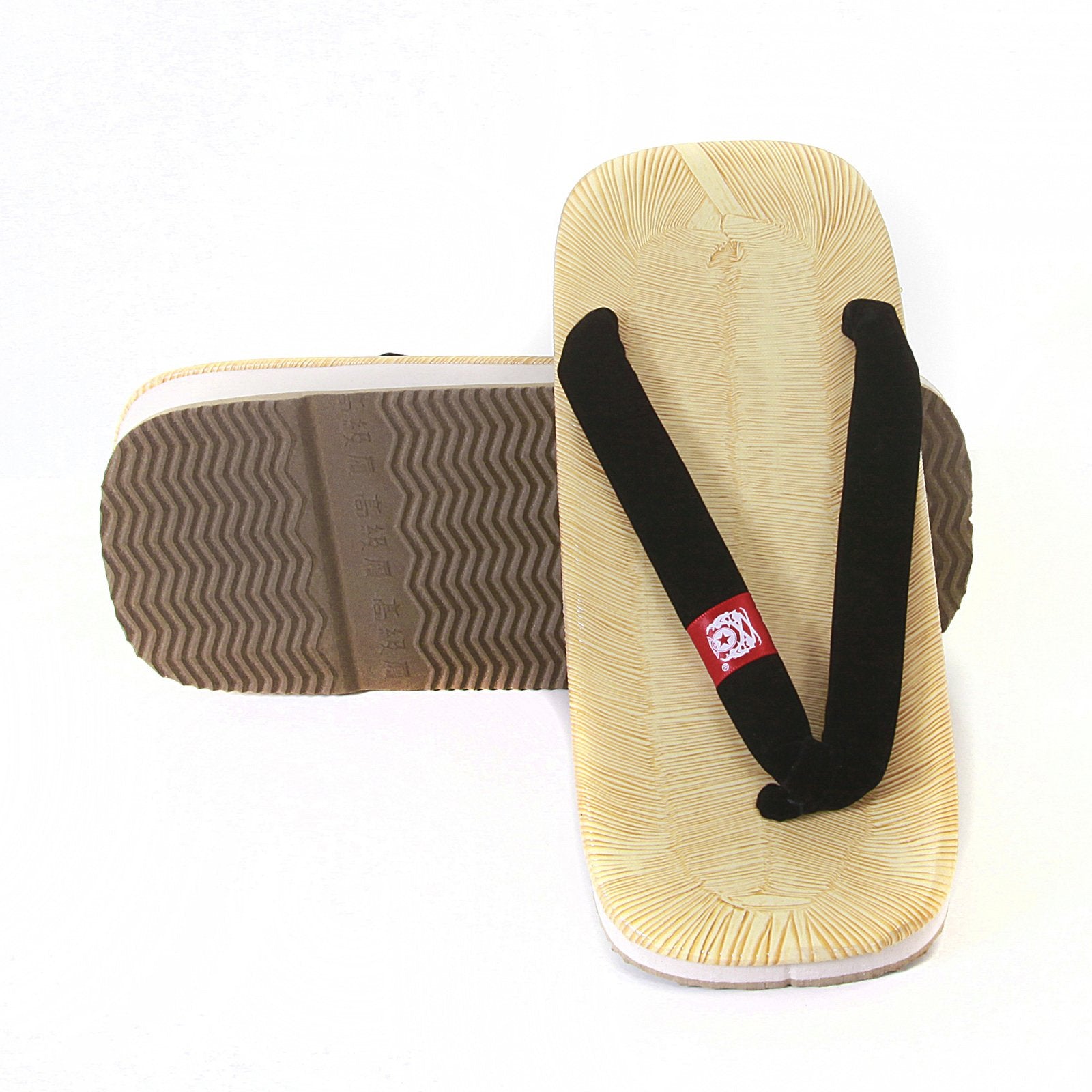 RMC MARTIN KSOHOH ONE SIZE GETA BLACK STRAP BLACK STRAP UNISEX HAND MADE FLIP FLOP SANDAL RMC1460