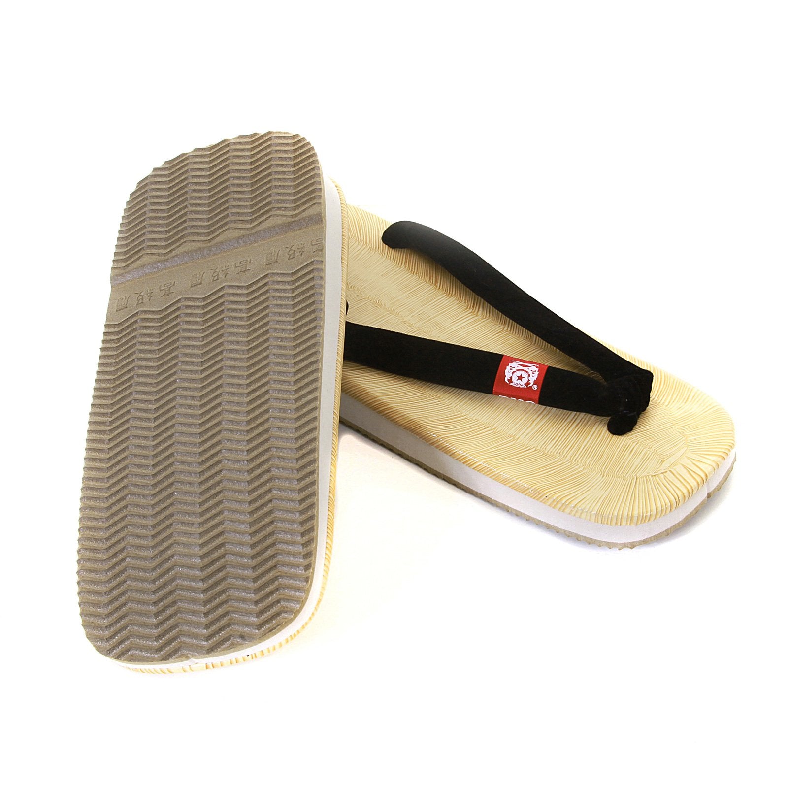 RMC MARTIN KSOHOH ONE SIZE GETA BLACK STRAP BLACK STRAP UNISEX HAND MADE FLIP FLOP SANDAL RMC1460