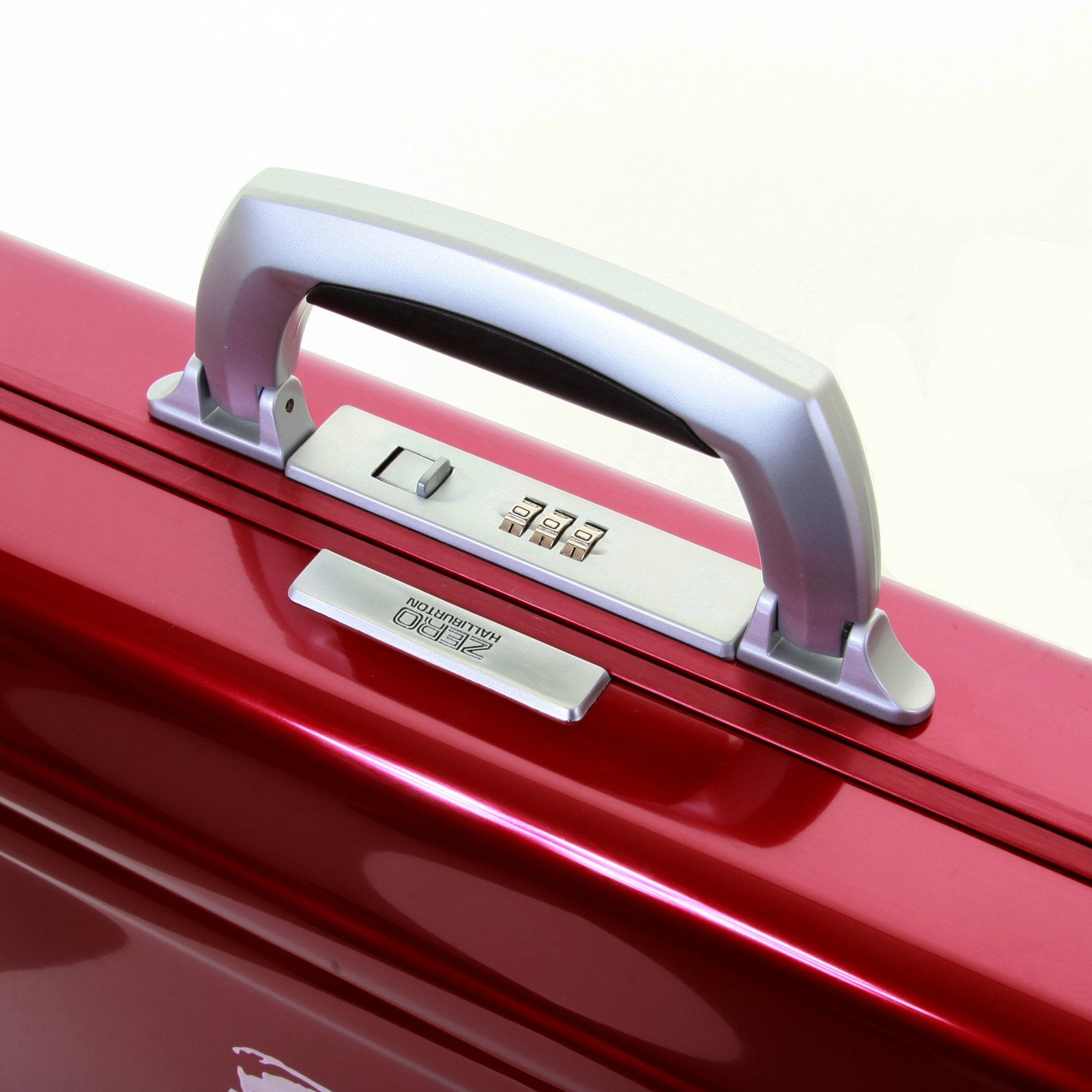 RMC MARTIN KSOHOH X ZERO HALLIBURTON SILVER HANDLE SIGNATURE LIMITED EDITION ALUMINIUM BRIEFCASE IN RED RMC1438