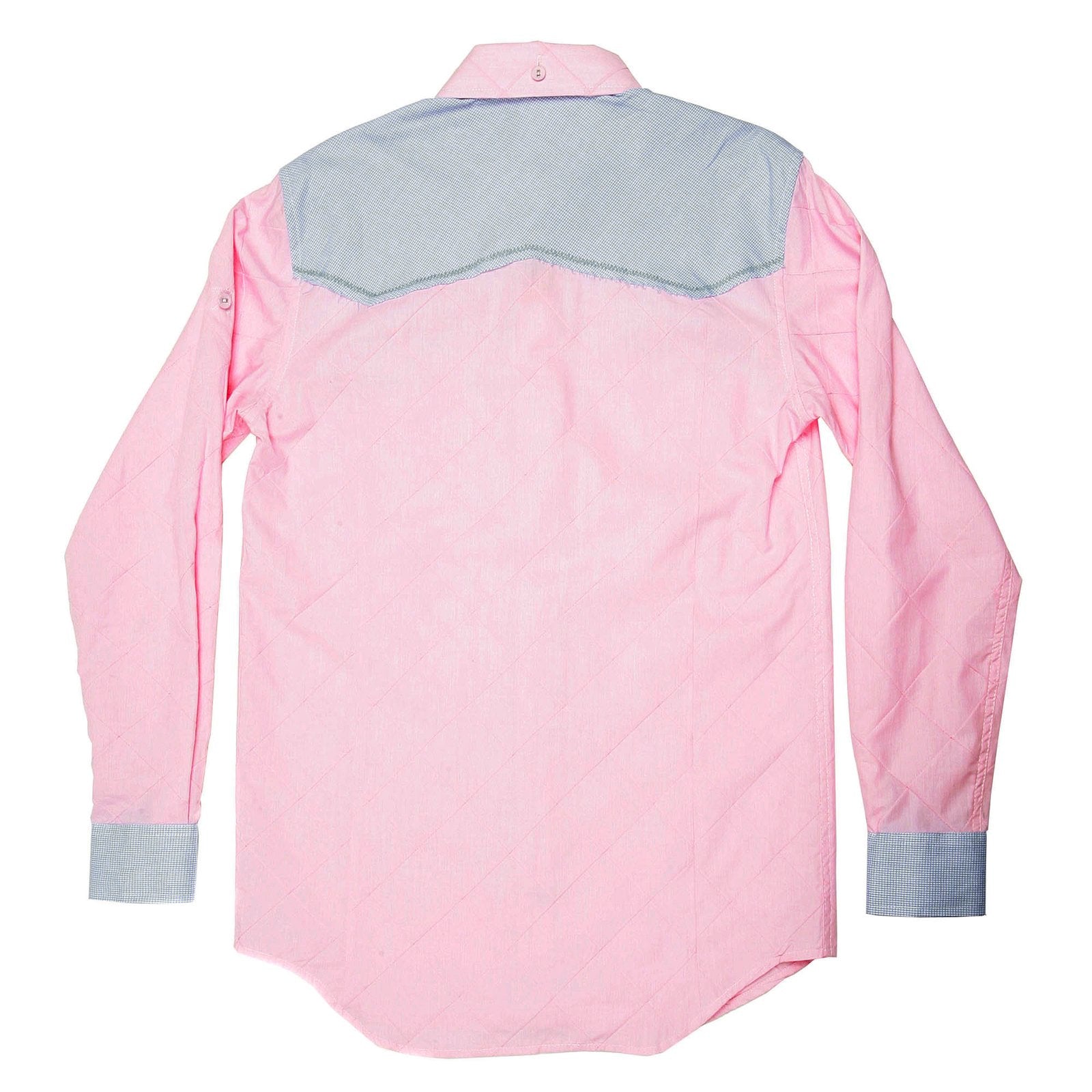 YOROPIKO PINK DIAMOND JAQUARD LONG SLEEVE REGULAR FIT SHIRT WITH SOFT POINTED COLLAR FOR MEN YORO0260