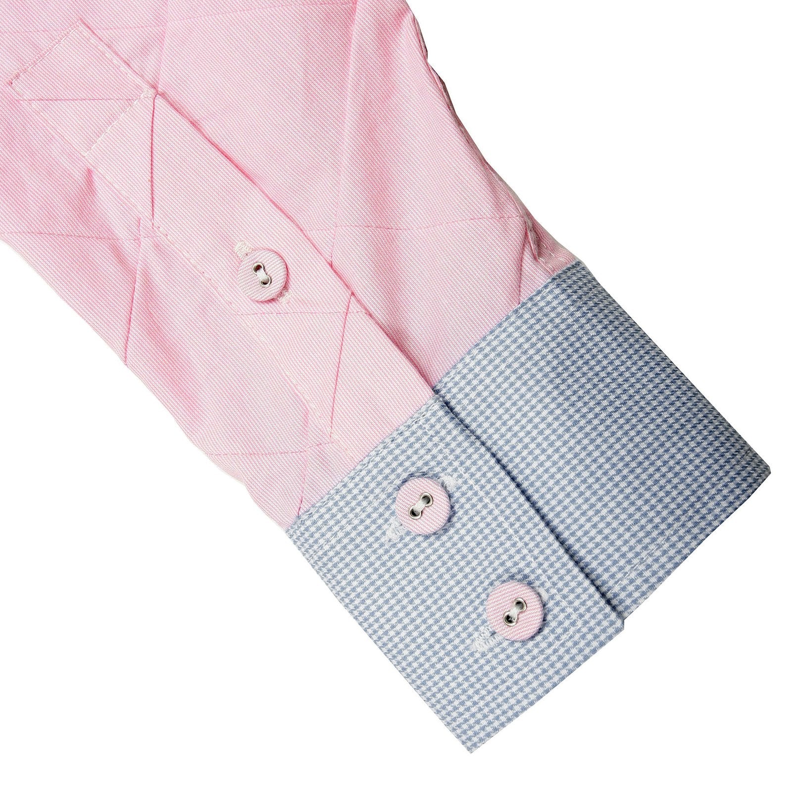 YOROPIKO PINK DIAMOND JAQUARD LONG SLEEVE REGULAR FIT SHIRT WITH SOFT POINTED COLLAR FOR MEN YORO0260
