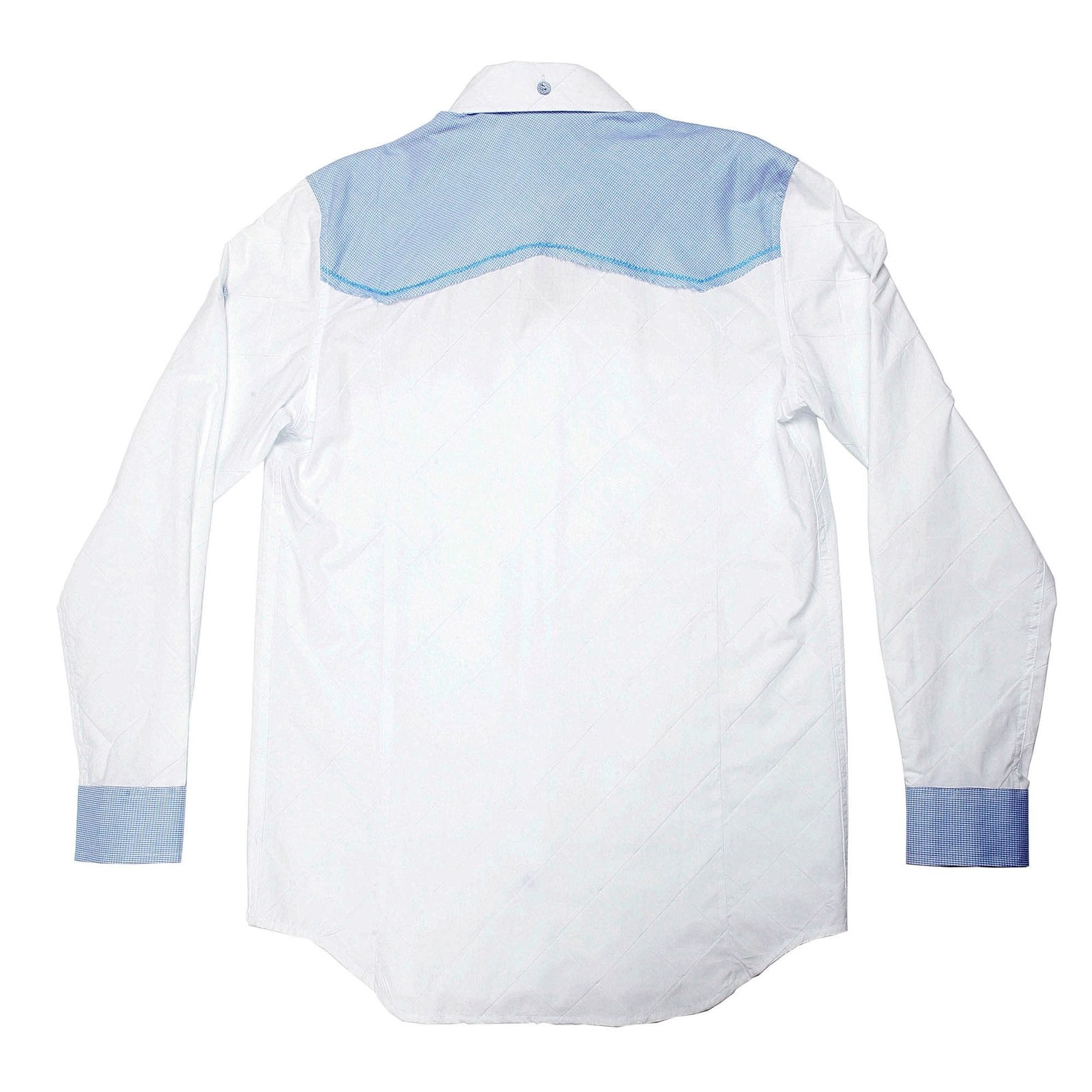 YOROPIKO DIAMOND JAQUARD REGULAR FIT WHITE MENS LONG SLEEVE SHIRT YORO0261