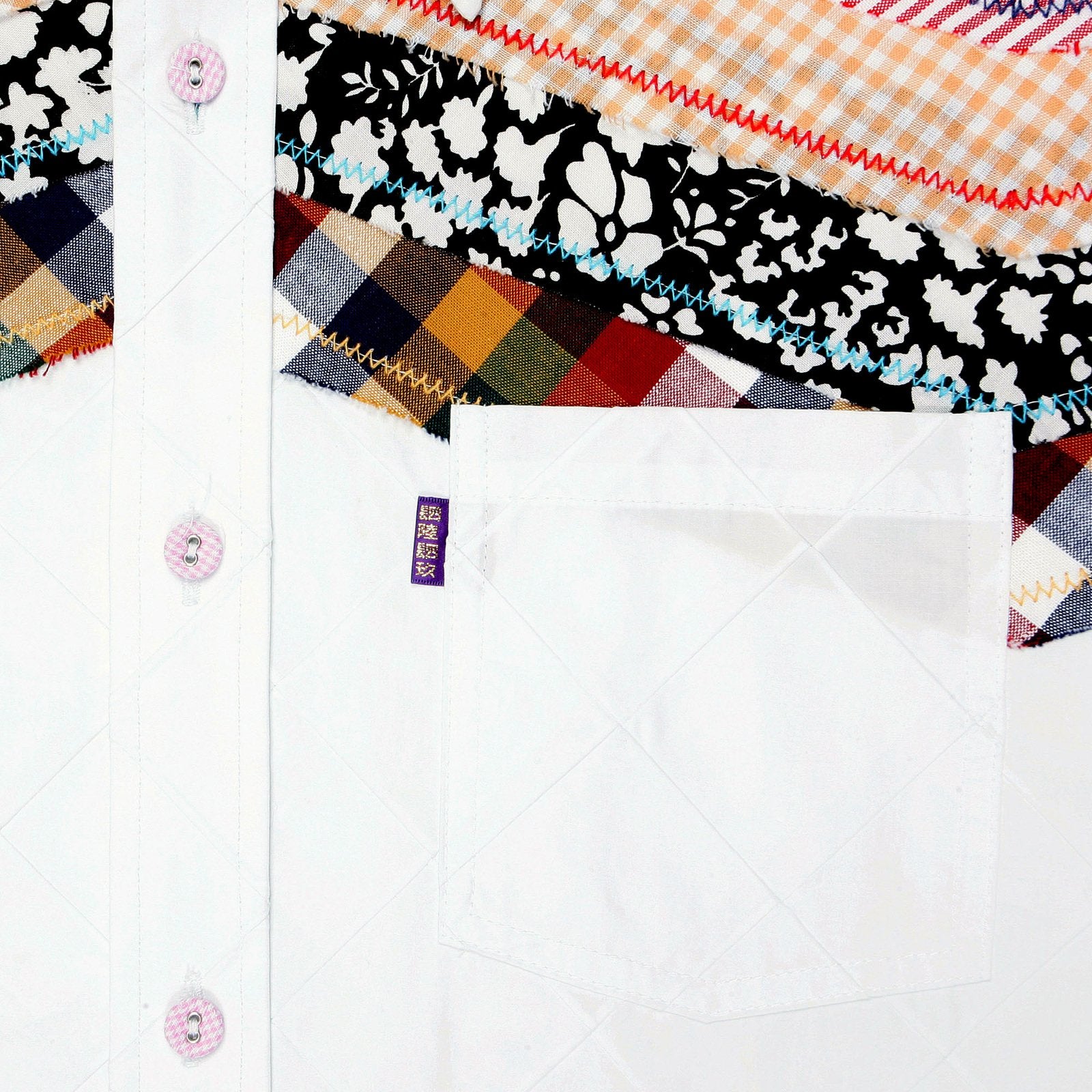 YOROPIKO PINK AND WHITE SOFT COLLAR PRINTED REGULAR FIT DIAMOND JACQUARD MENS LONG SLEEVE SHIRT YORO0264A