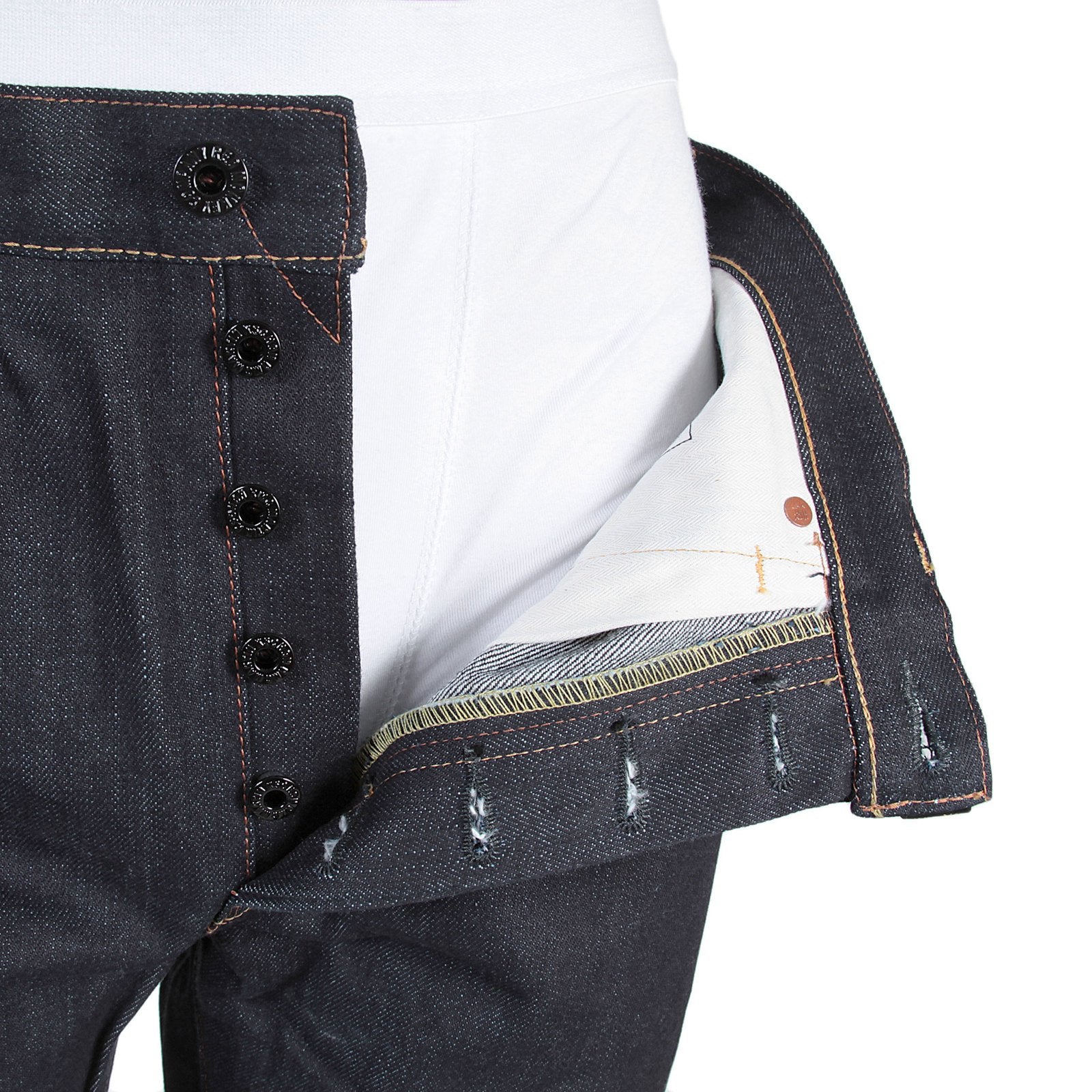 RMC JEANS INDIGO SLIMMER CUT RQP13068 PREMIUM 1011 MODEL JAPANESE SELVEDGE DENIM JEANS RMC3738