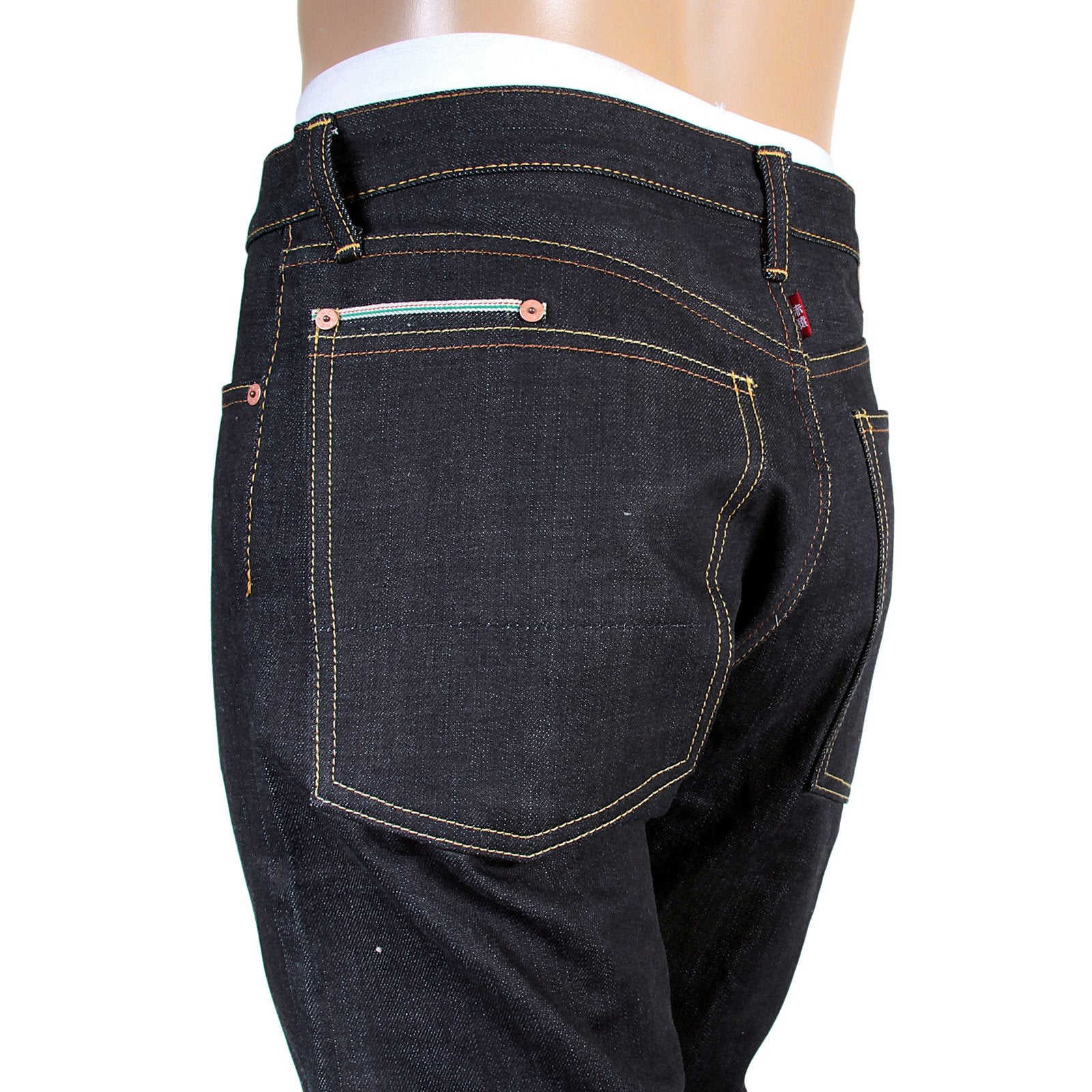 RMC JEANS INDIGO SLIMMER CUT RQP13068 PREMIUM 1011 MODEL JAPANESE SELVEDGE DENIM JEANS RMC3738