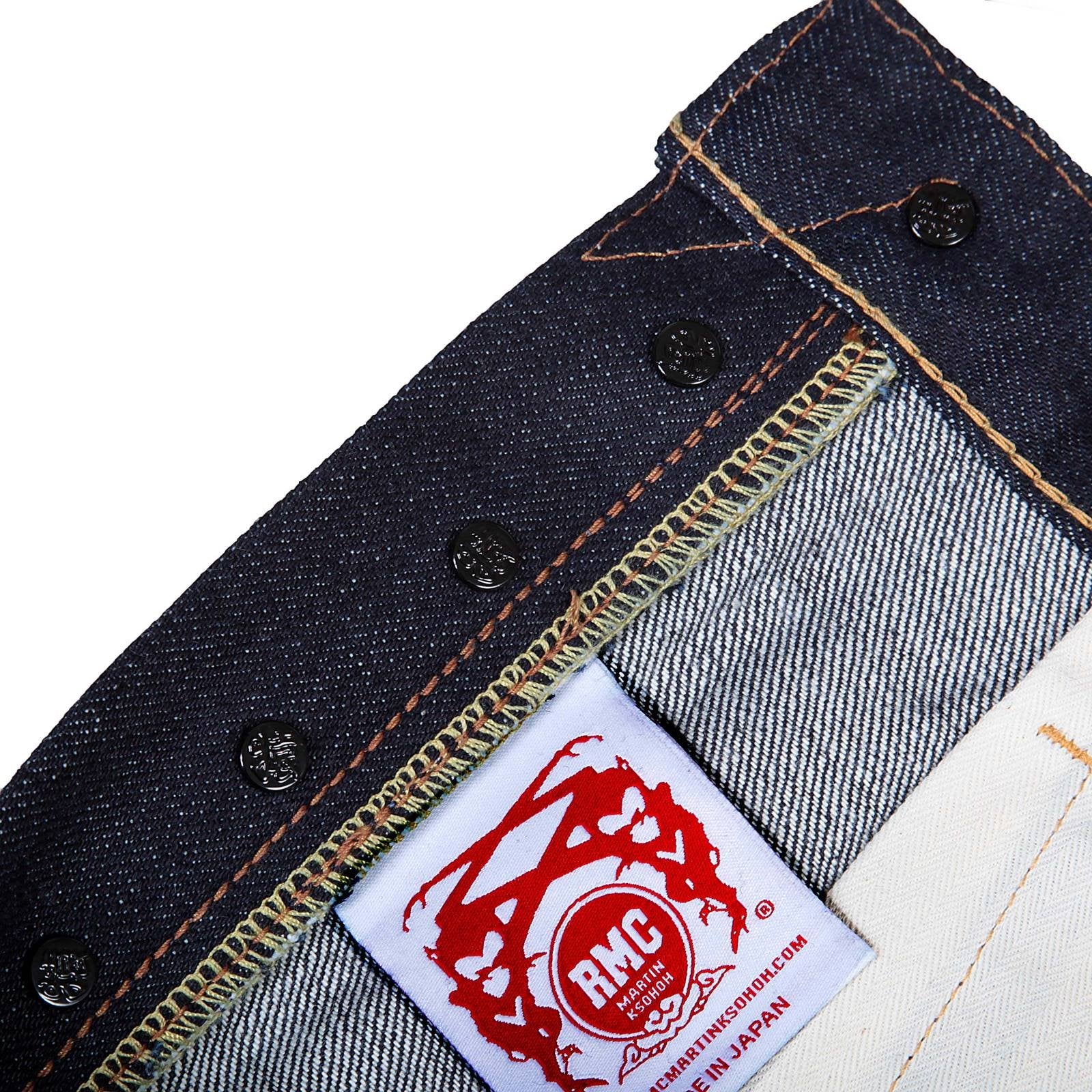 RMC JEANS INDIGO SLIMMER CUT RQP13068 PREMIUM 1011 MODEL JAPANESE SELVEDGE DENIM JEANS RMC3738