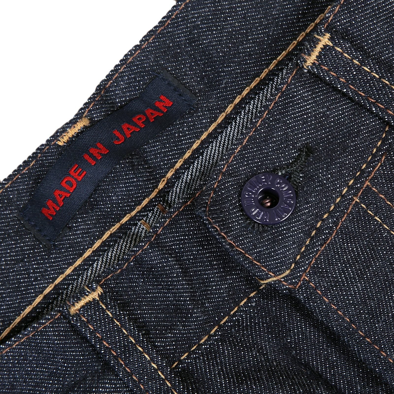 RMC MARTIN KSOHOH EMBROIDERED CARP 1011 SLIM CUT SELVEDGE DENIM JEANS FOR MEN RMC3746
