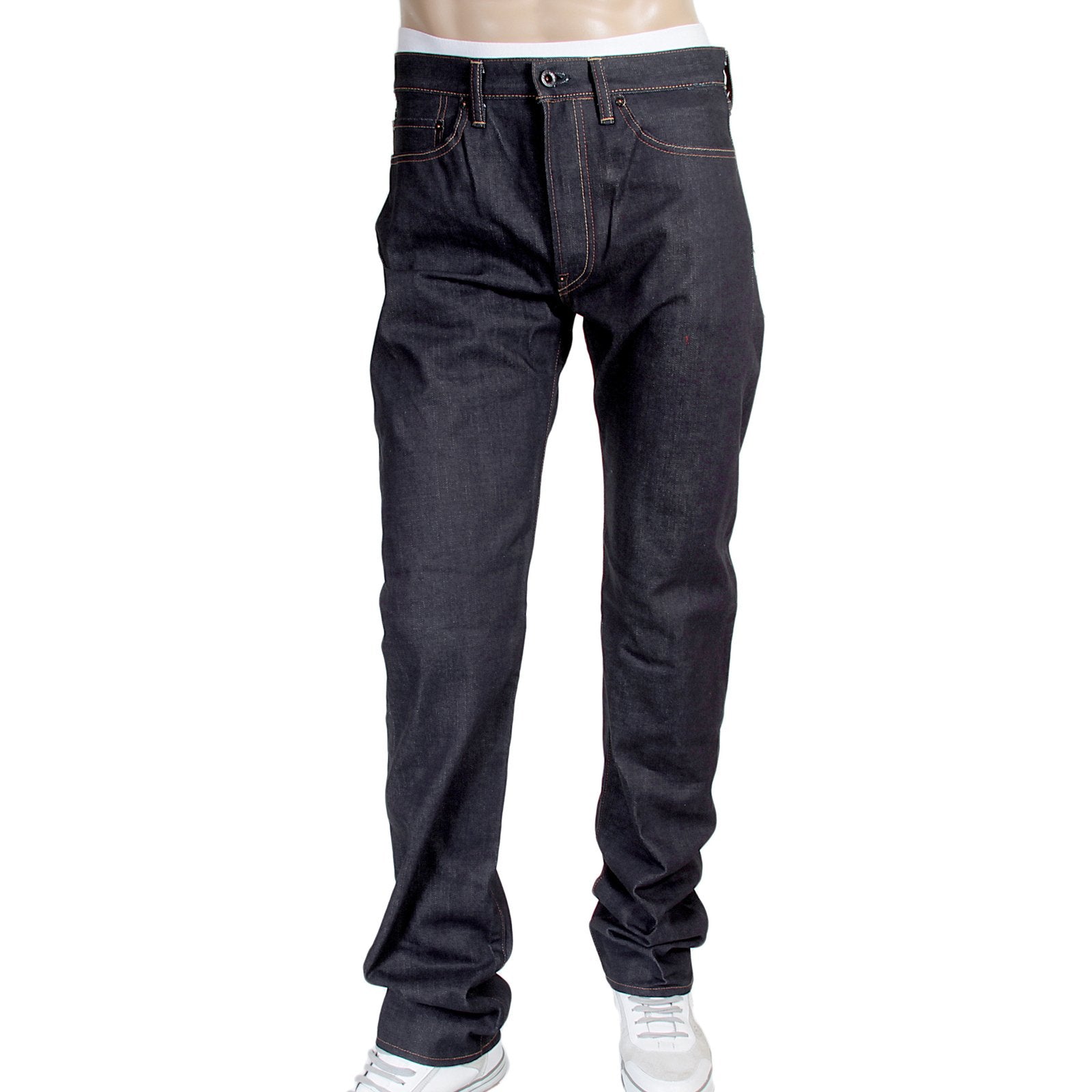 RMC MARTIN KSOHOH RQP14019 1011 SLIM CUT INDIGO RAW DENIM JEANS WITH LUCKY CAT MANEKI NEKO EMBROIDERY RMC4115