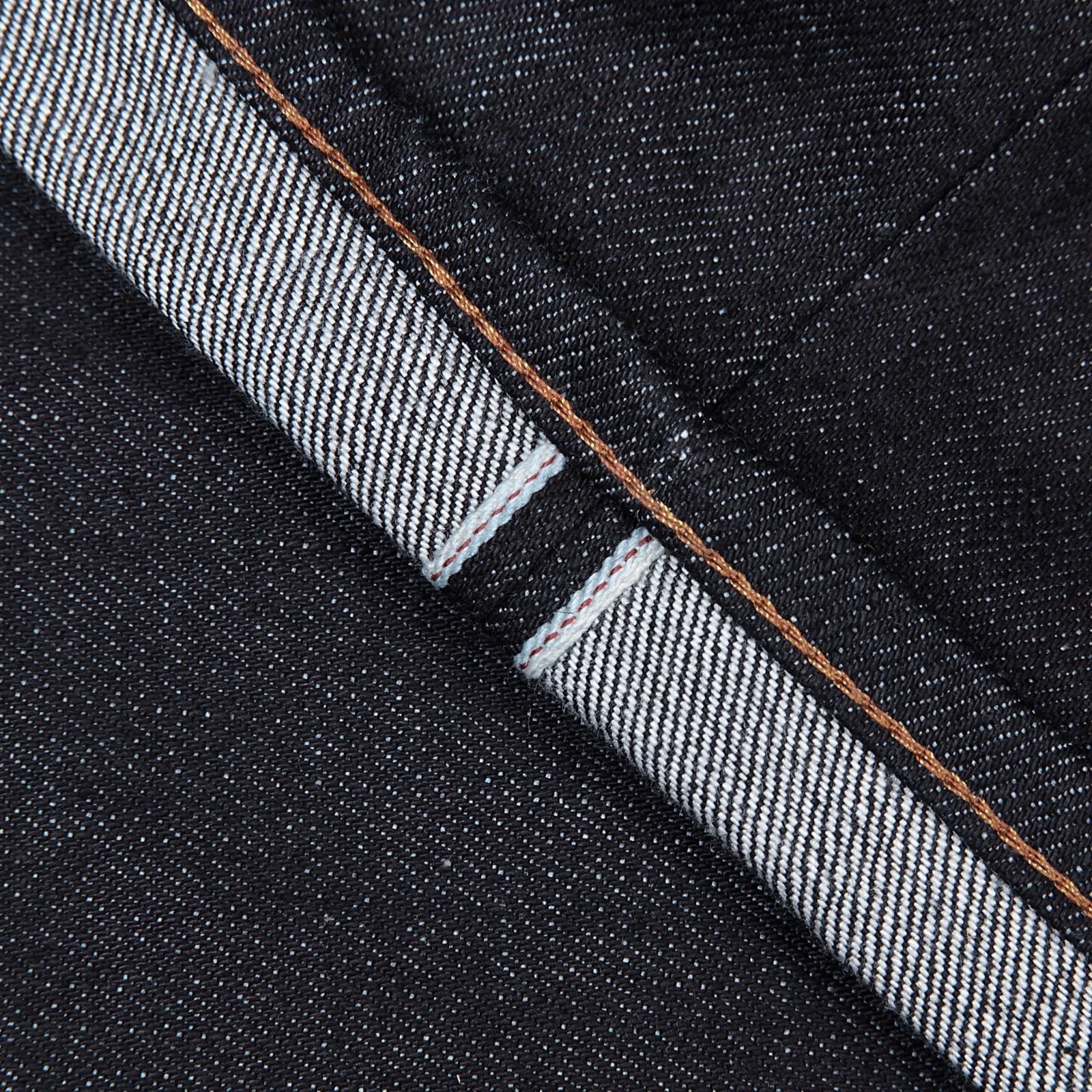 RMC JEANS NO MUSIC NO LIFE EMBROIDERED 1011 MODEL INDIGO JAPANESE RAW SELVEDGE DENIM JEANS RMC4125