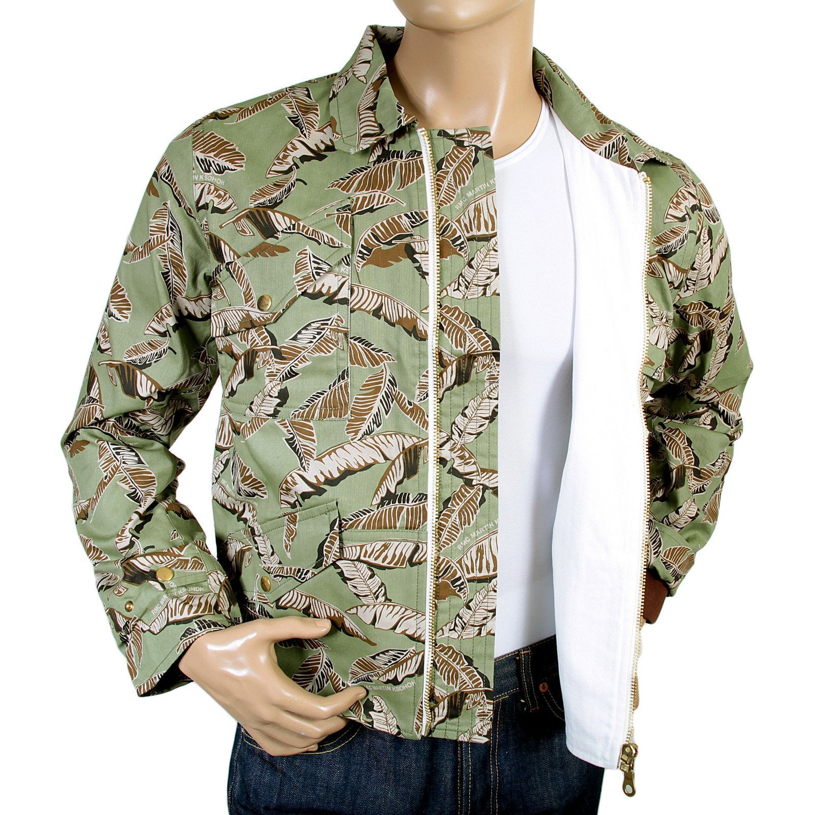 RMC MENS LEAF CAMO COTTON JACKET REDM4133
