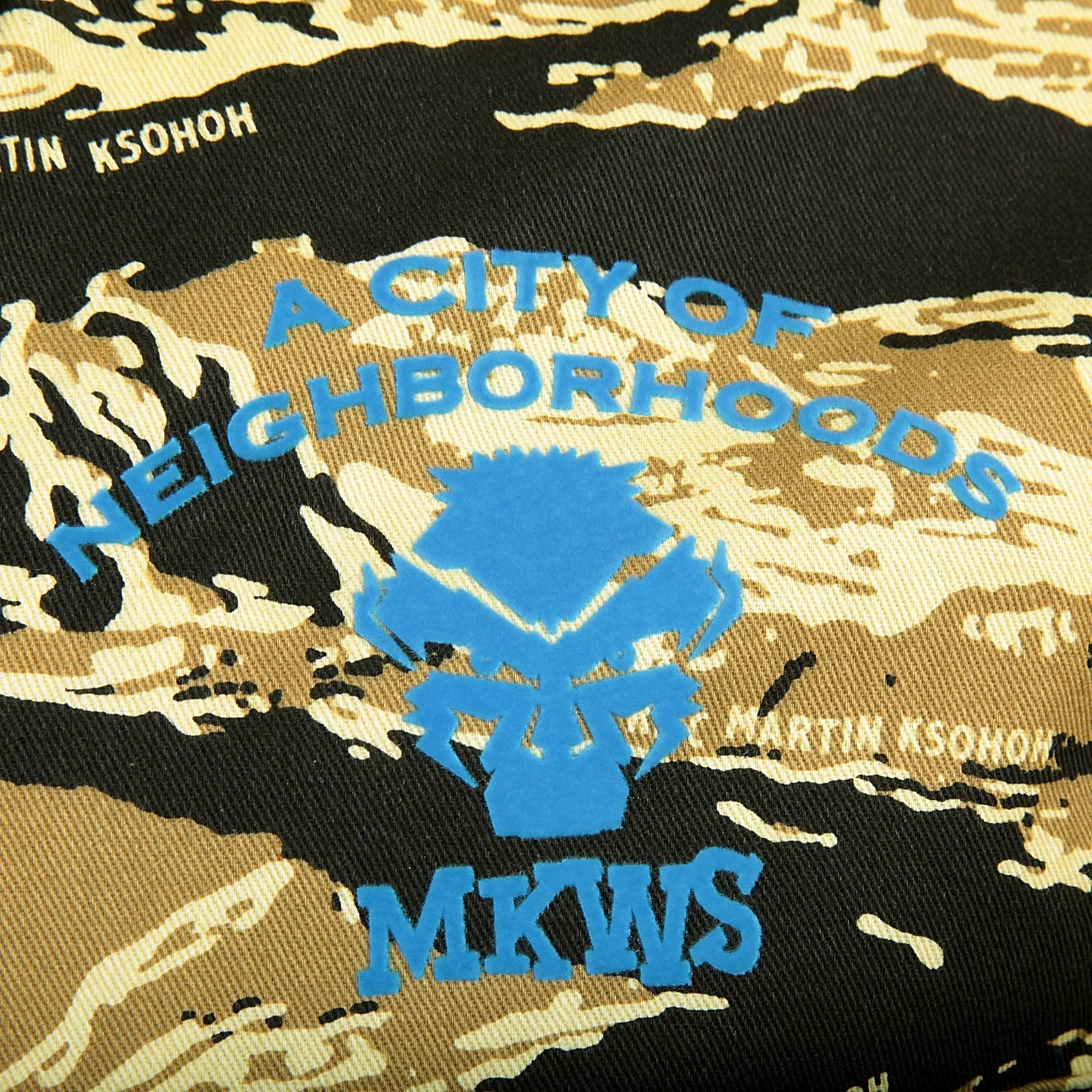 RMC MKWS PRINTED LOGO REGULAR FIT COTTON RQZ13097 SAND CAMO FRONT ZIPPED JACKET REDM4134