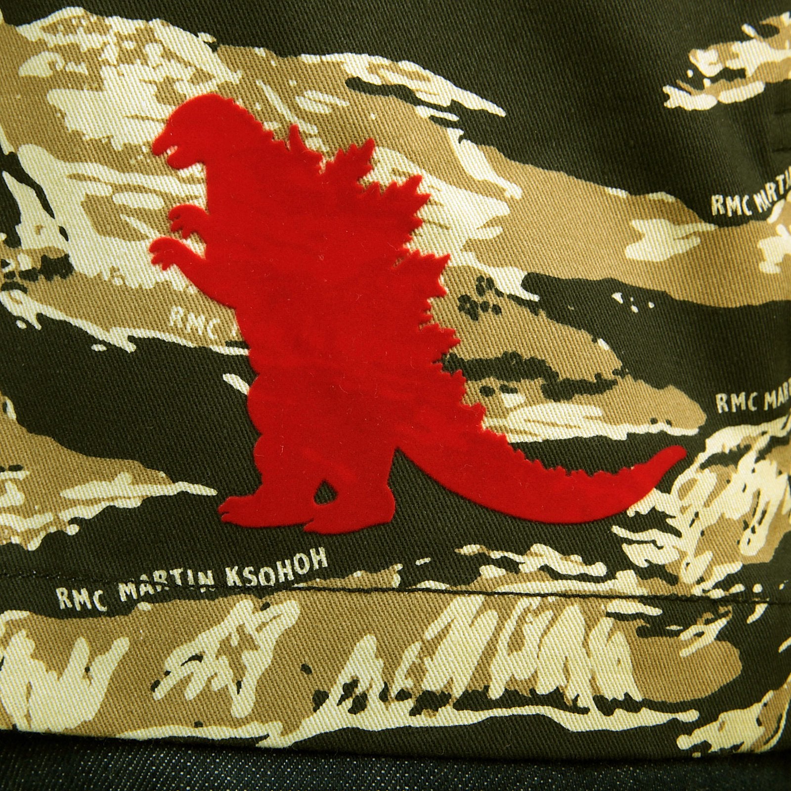 RMC MKWS PRINTED LOGO REGULAR FIT COTTON RQZ13097 SAND CAMO FRONT ZIPPED JACKET REDM4134