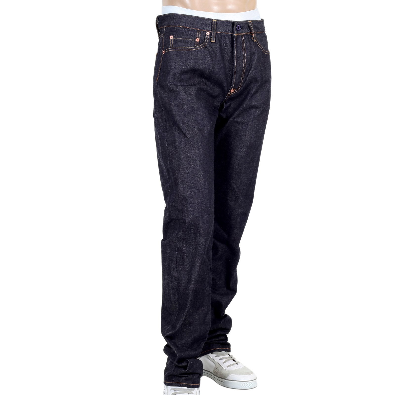 RMC MARTIN KSOHOH JAPANESE RAW SELVEDGE 1011 SLIM FIT SILVER BUSHI EMBROIDERED DENIM JEANS RMC2759