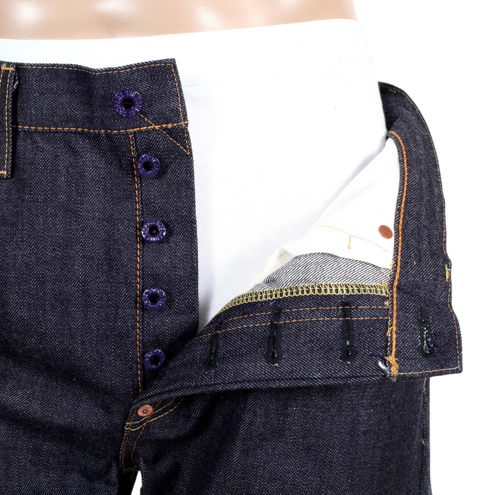 RMC MARTIN KSOHOH JAPANESE RAW SELVEDGE 1011 SLIM FIT SILVER BUSHI EMBROIDERED DENIM JEANS RMC2759