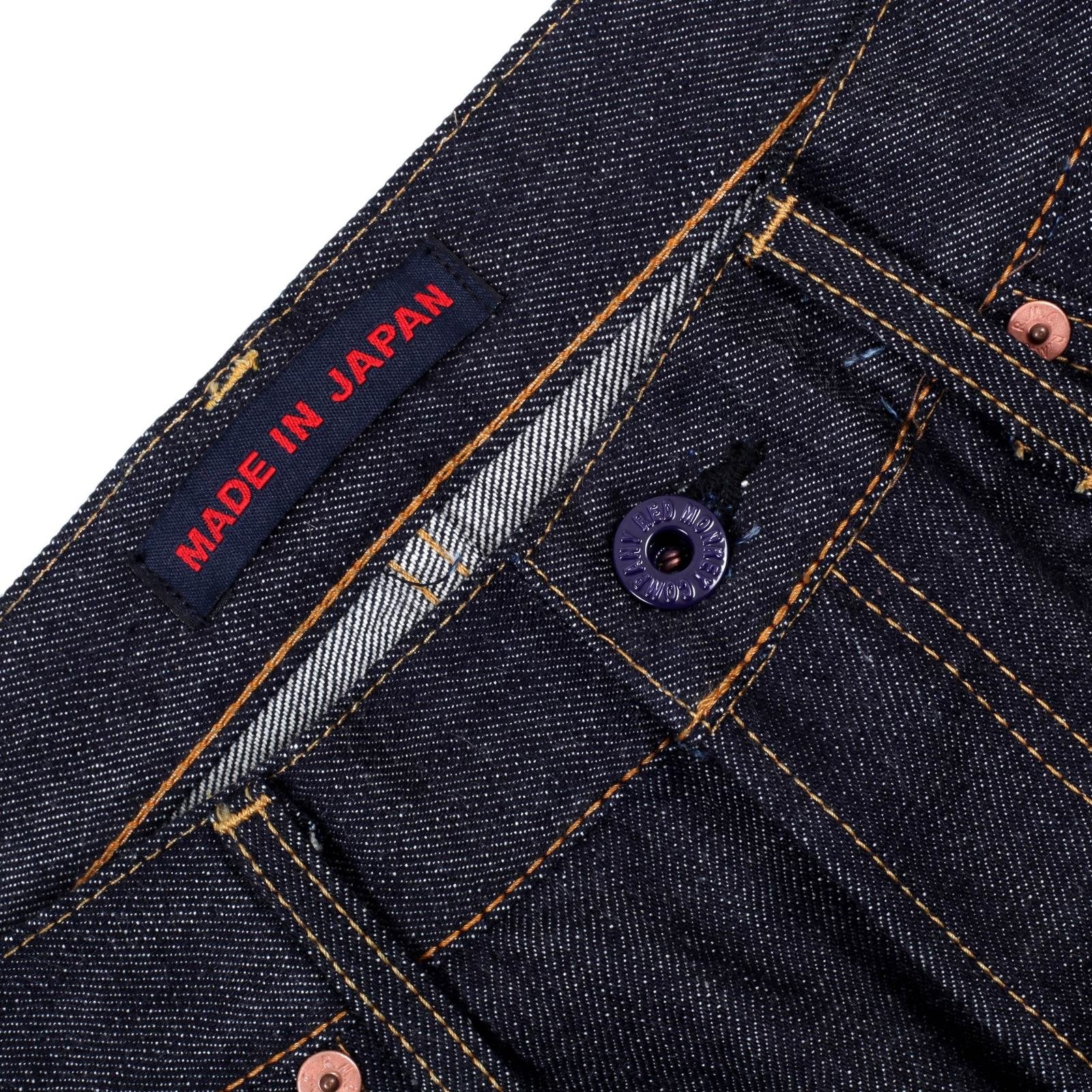 RMC MARTIN KSOHOH JAPANESE RAW SELVEDGE 1011 SLIM FIT SILVER BUSHI EMBROIDERED DENIM JEANS RMC2759