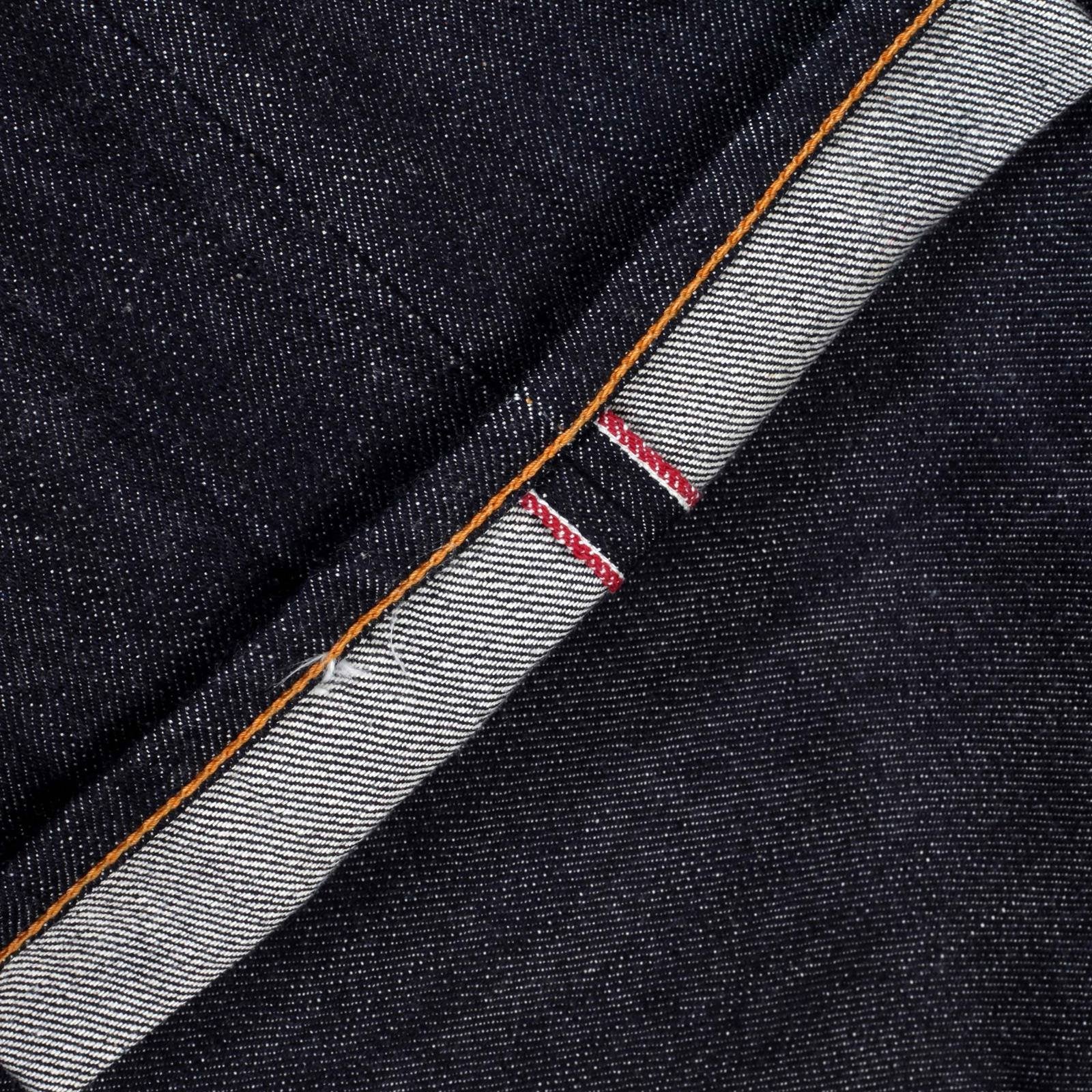 RINSED SLIM FIT TOYO TSUNAMI 1011 INDIGO JAPANESE SELVEDGE EMBROIDERED DENIM JEANS RMC2741