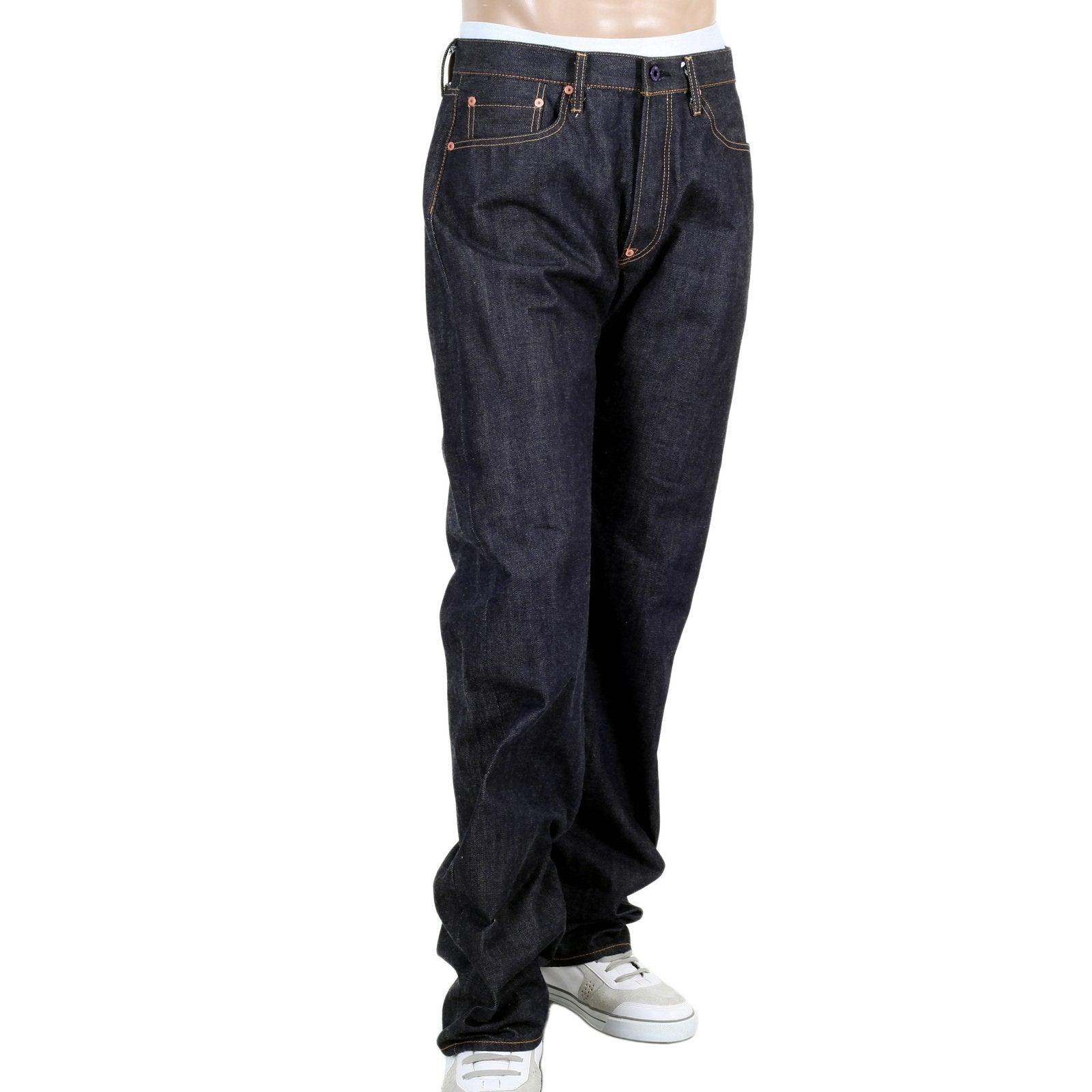 RMC INDIGO RED POCKET 1001 CLASSIC REGULAR SLIM MODEL JAPANESE SELVEDGE RAW DENIM JEANS RMC2988