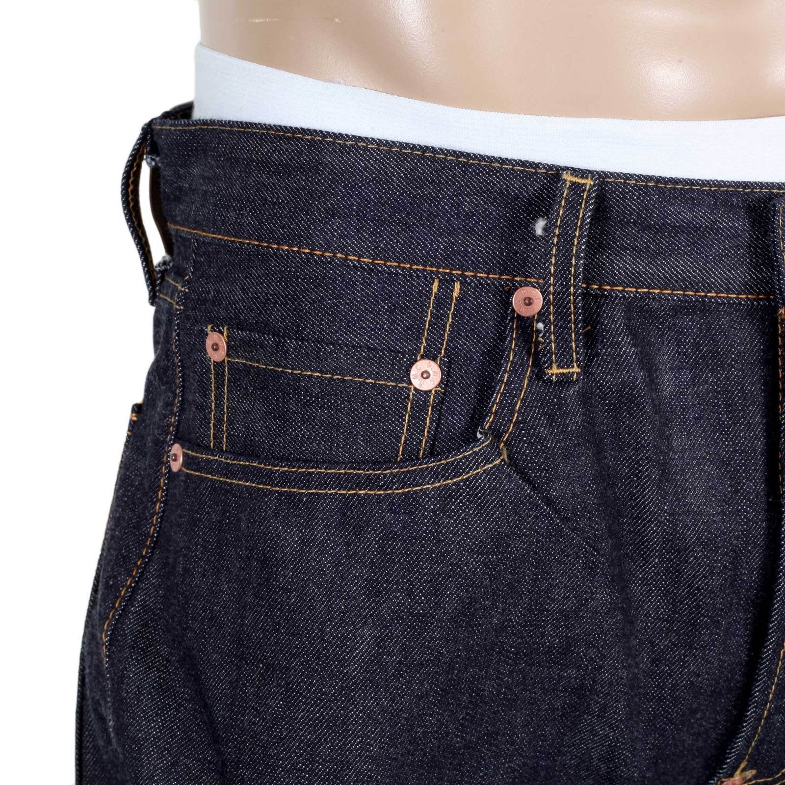 RMC MARTIN KSOHOH INDIGO SELVEDGE SLIM FIT 1111 MODEL EMBROIDERED SILVER BUSHI RAW DENIM JEANS RMC2772