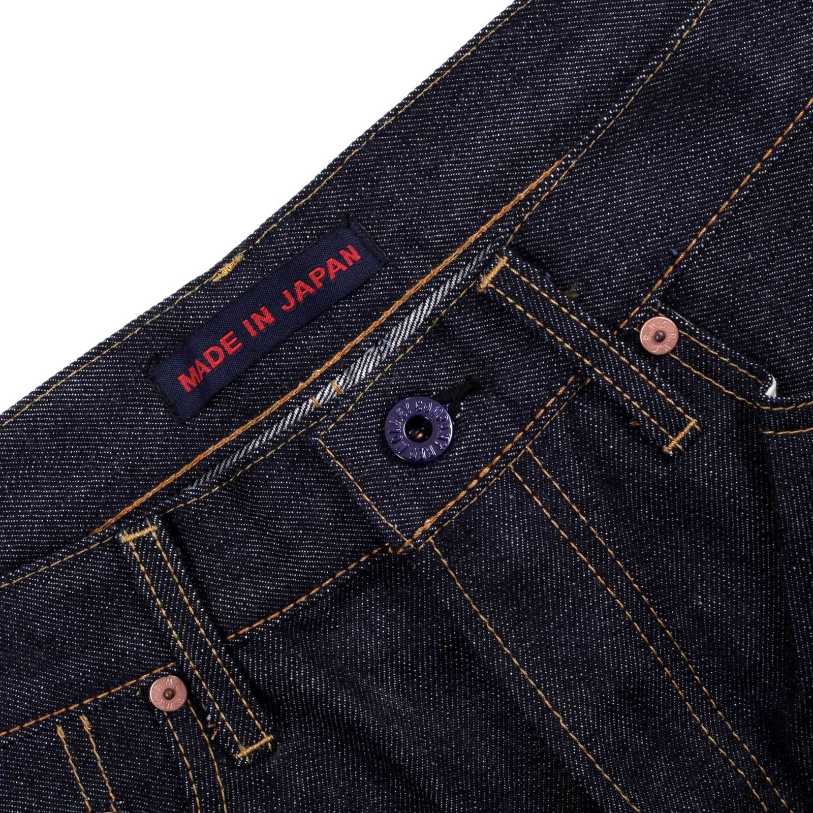 RMC MARTIN KSOHOH INDIGO SELVEDGE SLIM FIT 1111 MODEL EMBROIDERED SILVER BUSHI RAW DENIM JEANS RMC2772