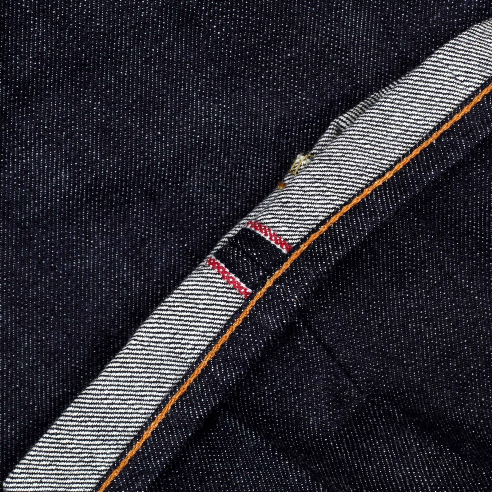 RMC MARTIN KSOHOH INDIGO SELVEDGE SLIM FIT 1111 MODEL EMBROIDERED SILVER BUSHI RAW DENIM JEANS RMC2772
