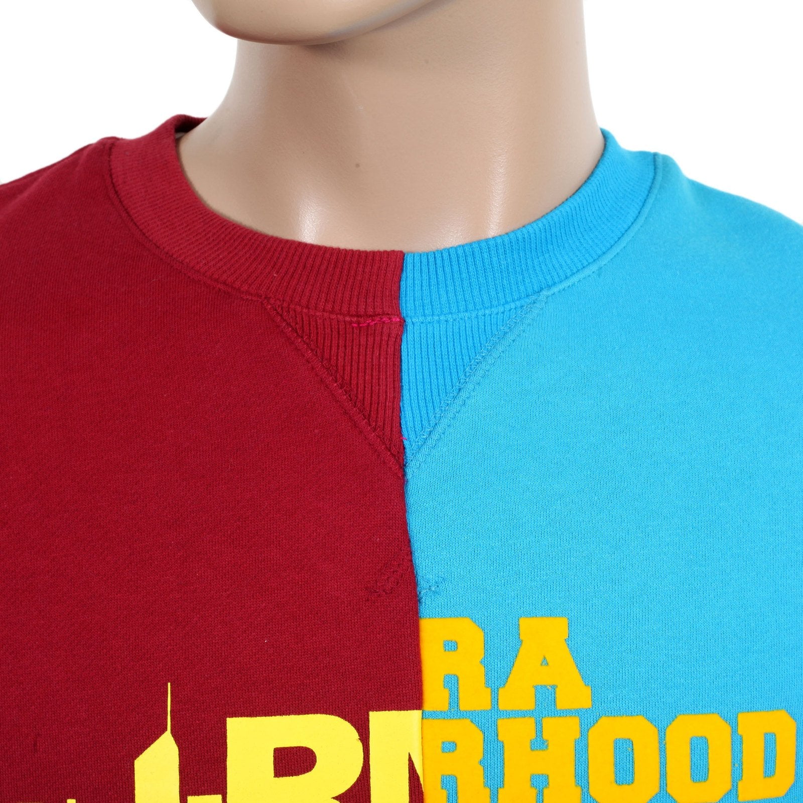 RMC MARTIN KSOHOH RQS14094 COTTON RED AND BLUE COTTON CREW NECK SWEATSHIRT REDM4423