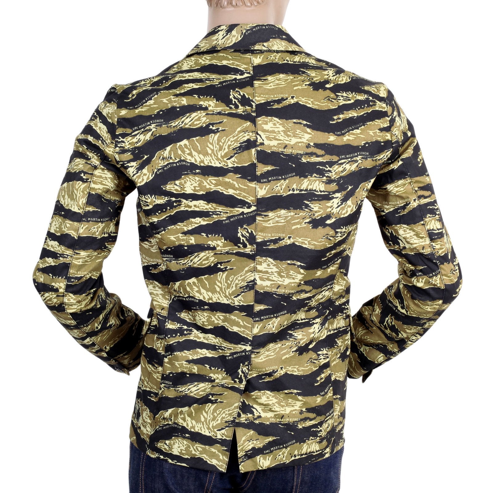 RMC JEANS COTTON VINTAGE TIGER TEA CAMO PRINTED JACKET BLAZER RMC1949