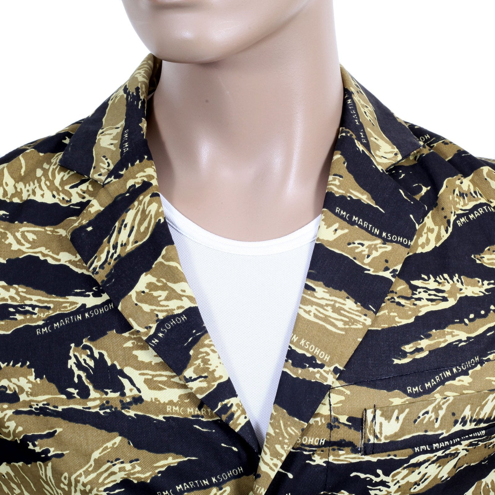 RMC JEANS COTTON VINTAGE TIGER TEA CAMO PRINTED JACKET BLAZER RMC1949