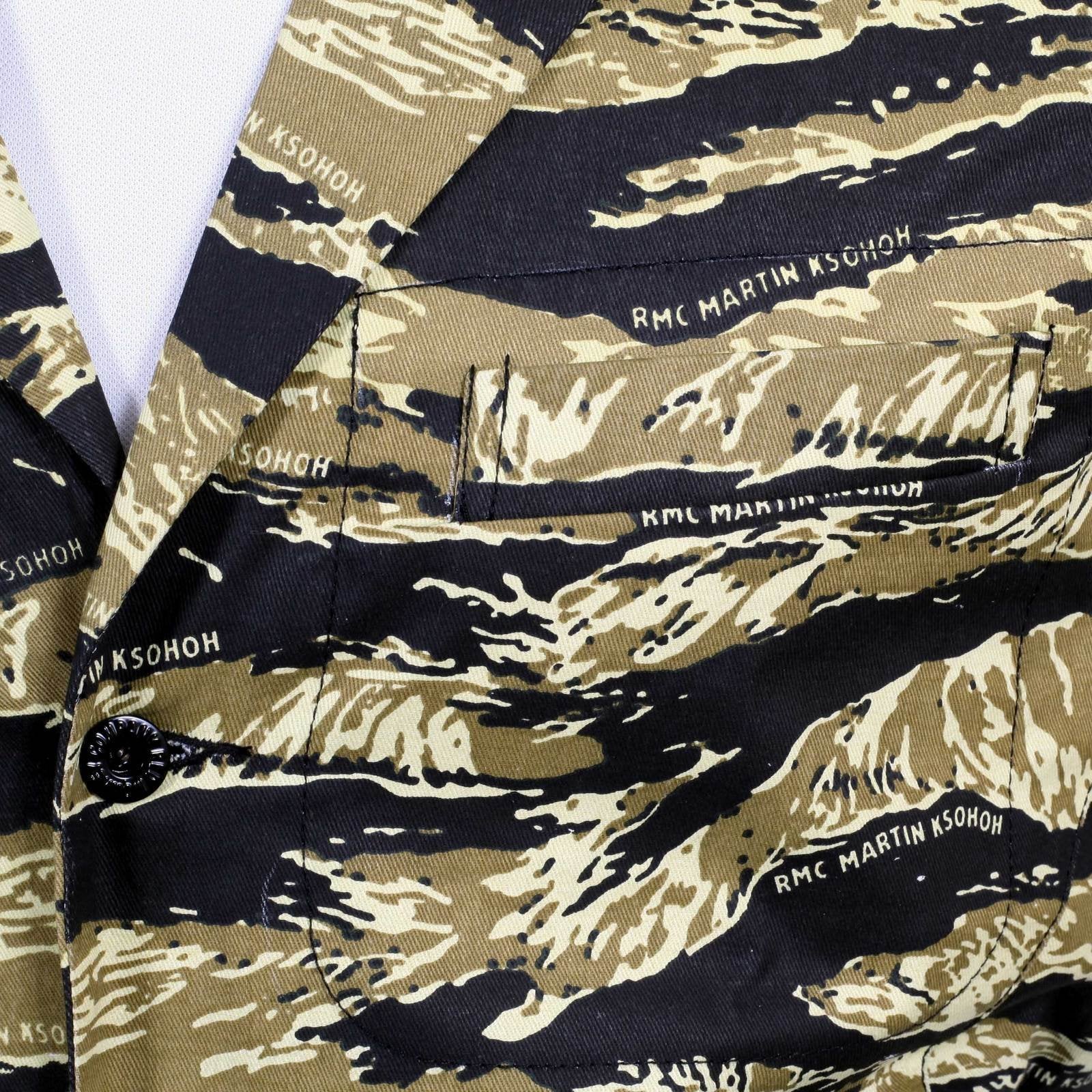 RMC JEANS COTTON VINTAGE TIGER TEA CAMO PRINTED JACKET BLAZER RMC1949
