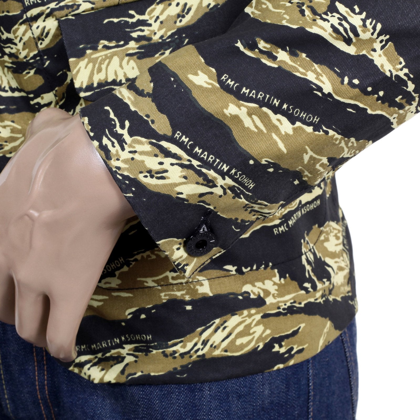 RMC JEANS COTTON VINTAGE TIGER TEA CAMO PRINTED JACKET BLAZER RMC1949