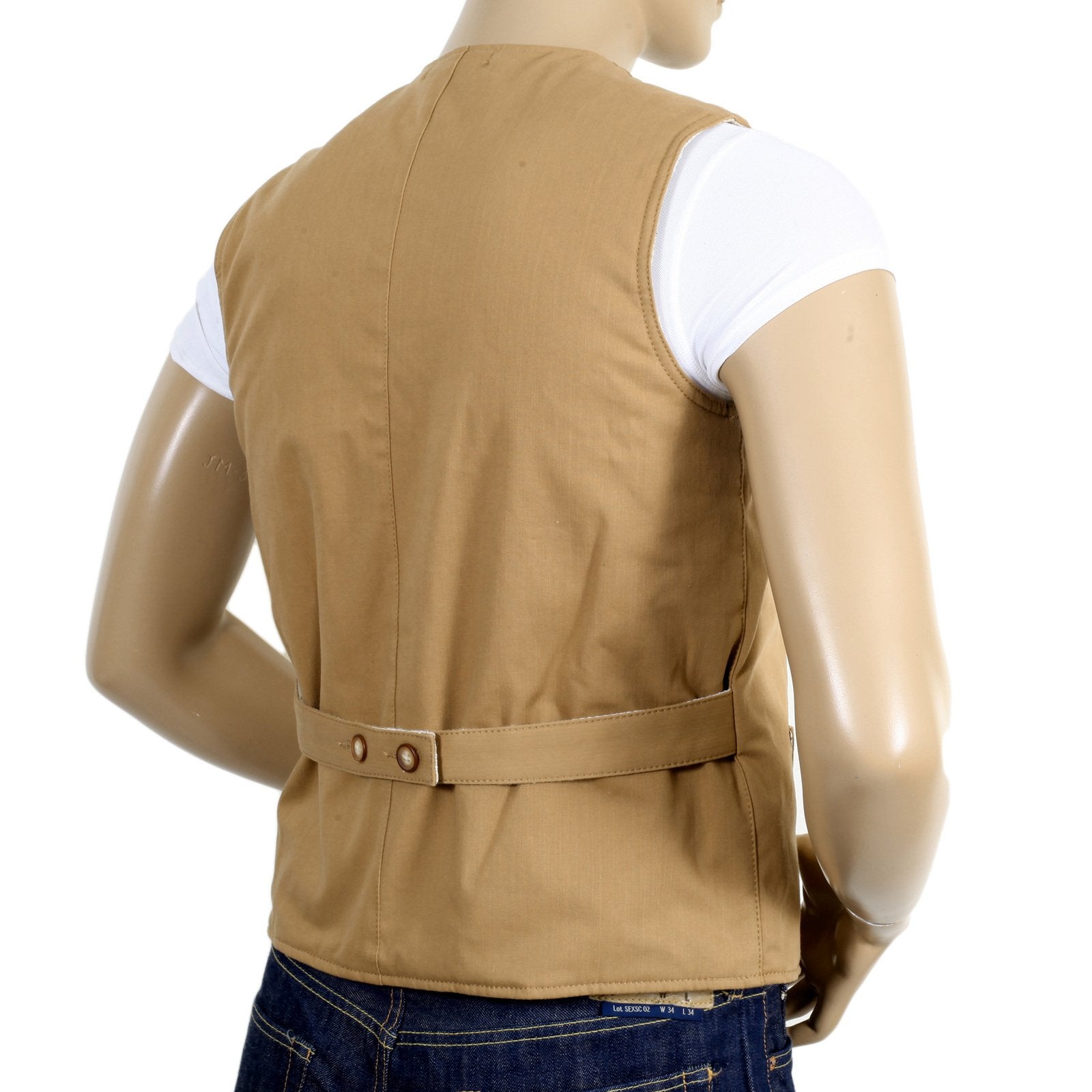RMC X MKWS MENS REGULAR FIT LIGHTLY PADDED BISCUIT COTTON VINTAGE CUT WAISTCOAT RMC1950