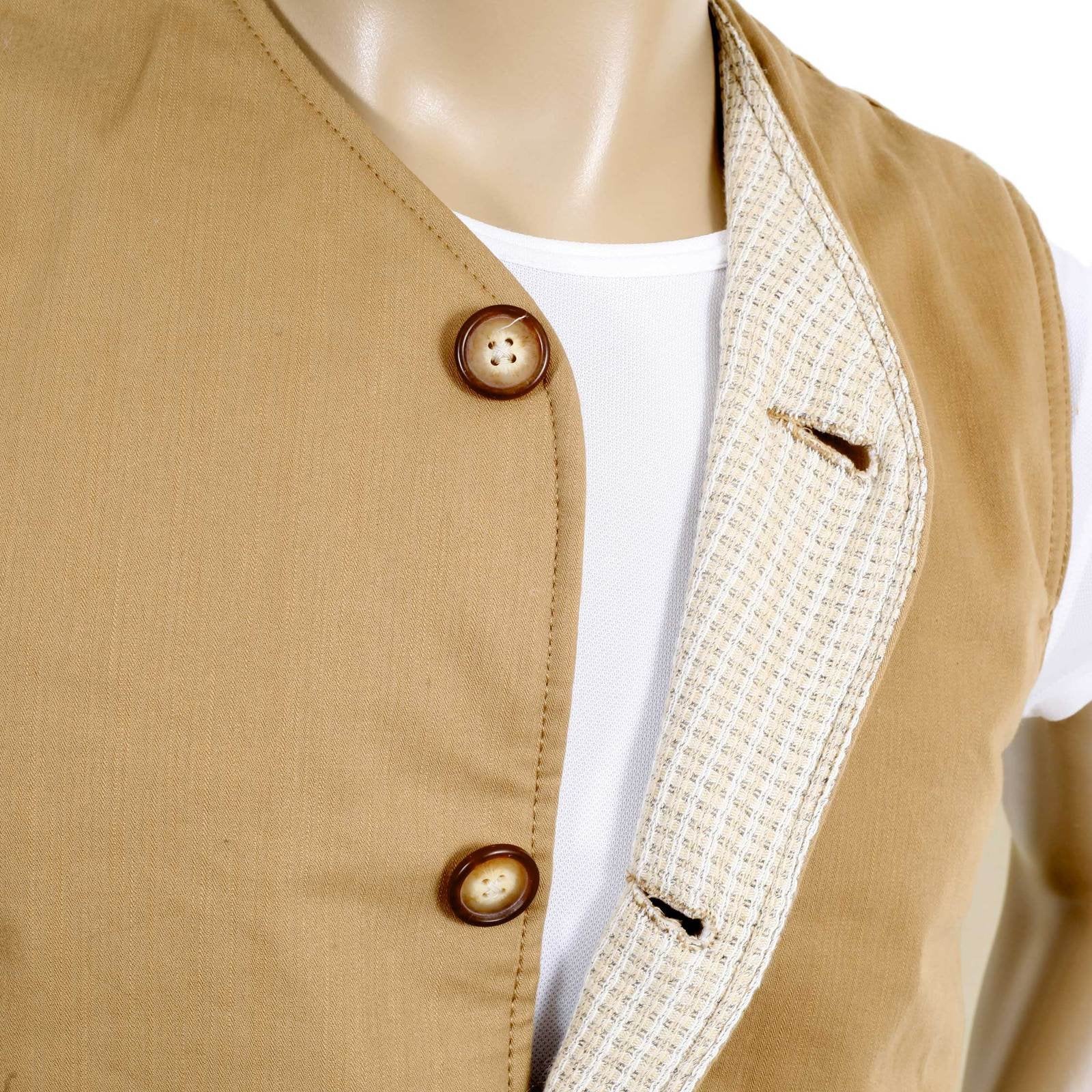 RMC X MKWS MENS REGULAR FIT LIGHTLY PADDED BISCUIT COTTON VINTAGE CUT WAISTCOAT RMC1950