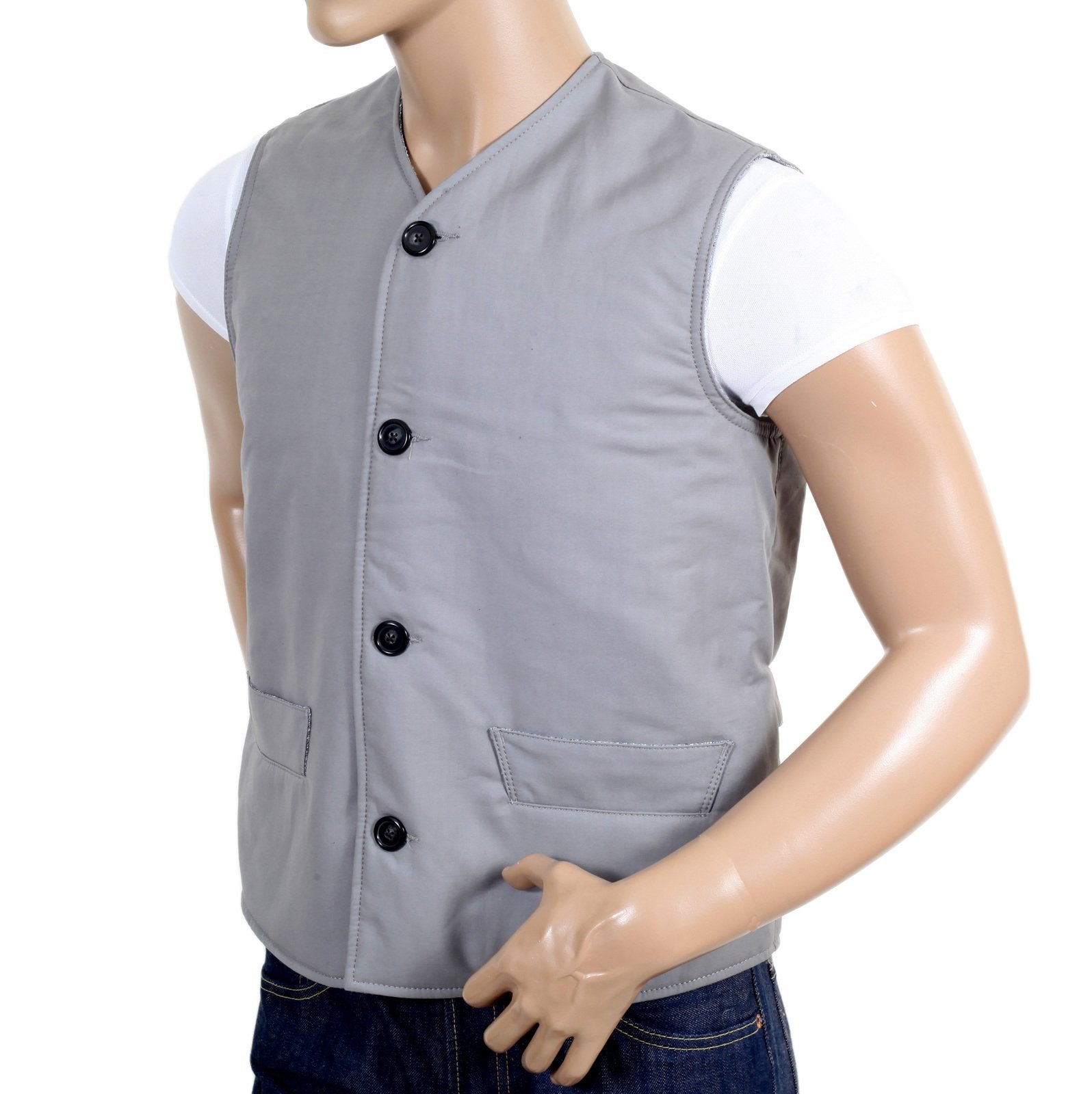 RMC X MKWS MENS VINTAGE CUT REGULAR FIT COTTON WAISTCOAT IN LIGHT BLUE RMC1951