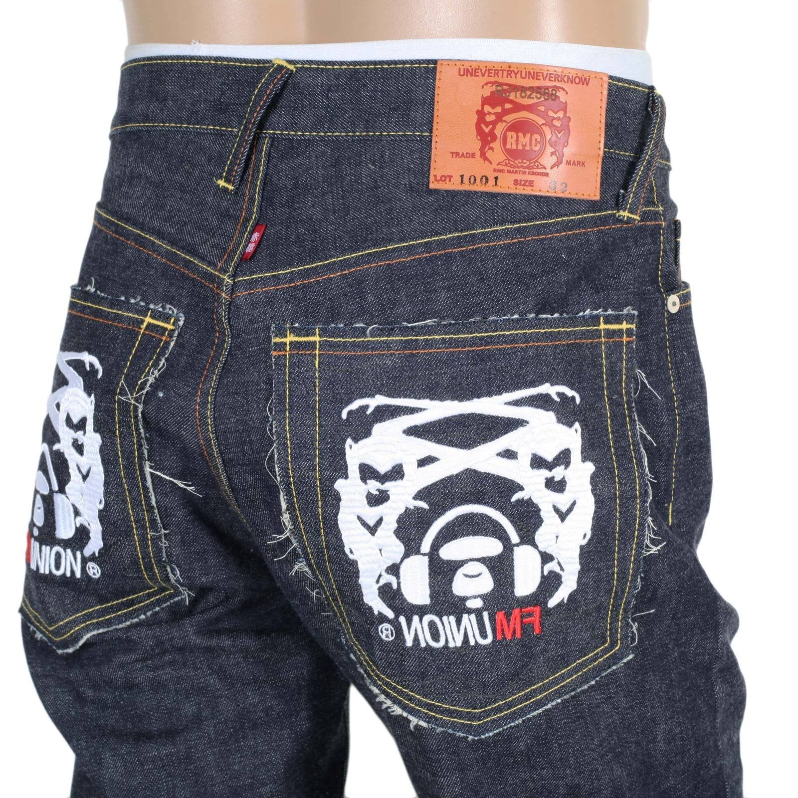 RMC MARTIN KSOHOH 4A BAND RAW SELVEDGE INDIGO 1001 SLIM MODEL JAPANESE DENIM JEANS RMC1932