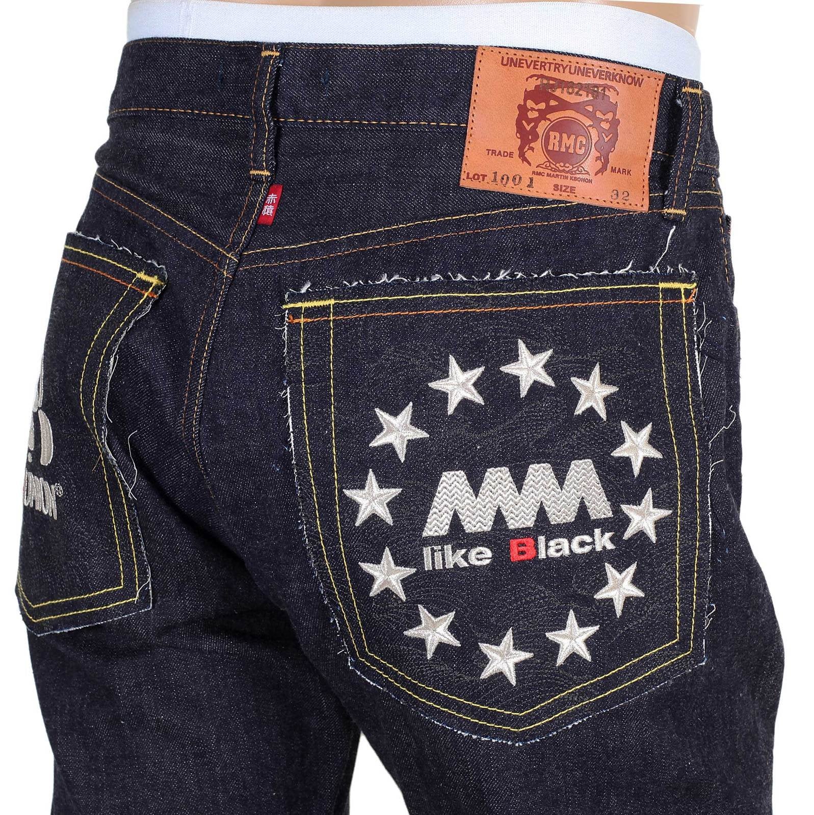 RMC MARTIN KSOHOH 4A FM UNION INDIGO 1001 SLIM CUT MENS RAW SELVEDGE DENIM JEANS RMC1934