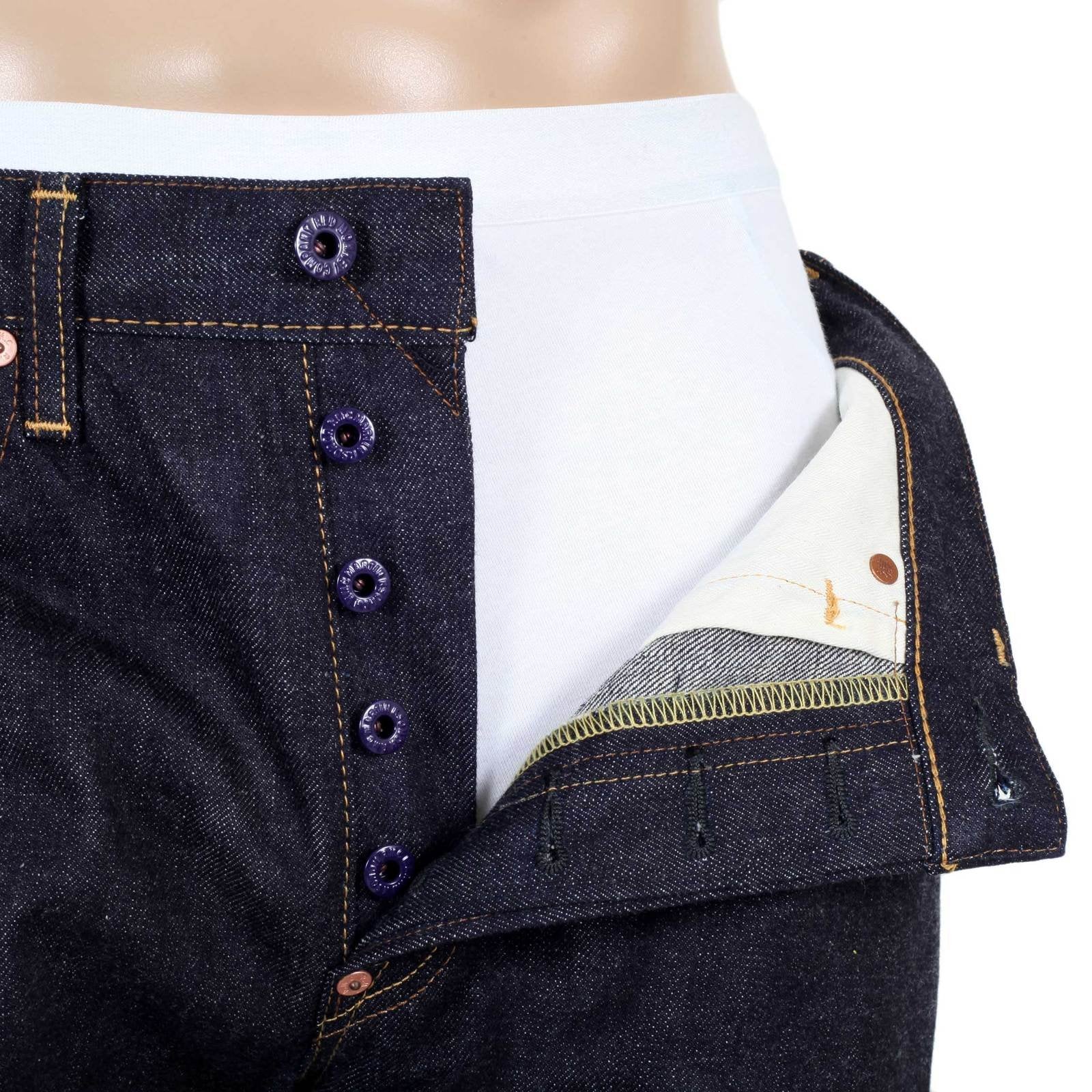 RMC MARTIN KSOHOH 4A FM UNION INDIGO 1001 SLIM CUT MENS RAW SELVEDGE DENIM JEANS RMC1934